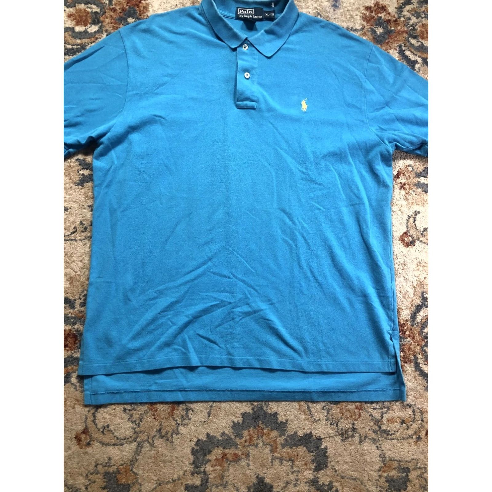 Polo Ralph Lauren Polo Ralph Lauren Polo Shirt Mens XL Blue Pony Logo 100% Cotton Short Sleeve Shirt Polo Polo Ralph Lauren XL Mens Blue Polo Shirt Size US XL / EU 56 / 4 - 5 Thumbnail
