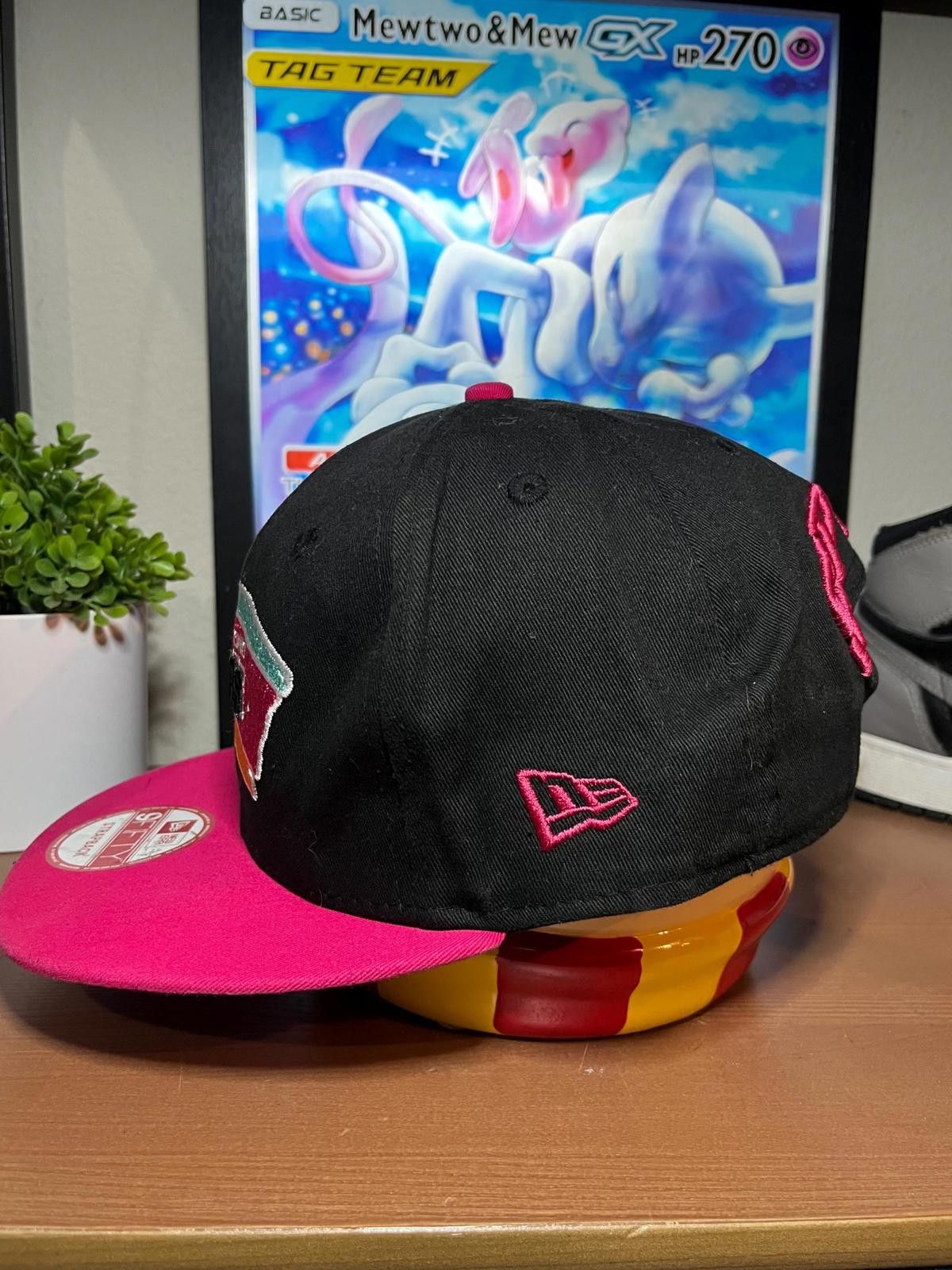 New Era San Antonio Spurs Black and Pink Strapback Hat Size ONE SIZE - 4 Thumbnail
