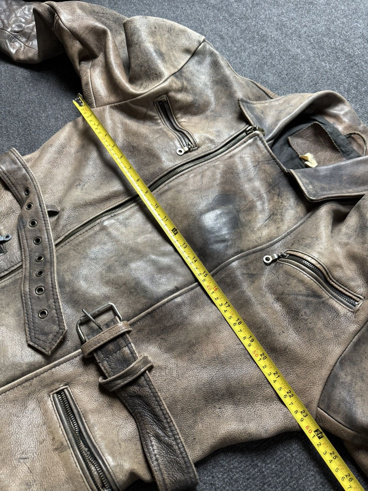 Genuine Leather 90s Retro Heavy Distressed Leather Moto Biker Jacket Vintage Size US XL / EU 56 / 4 - 22 Thumbnail