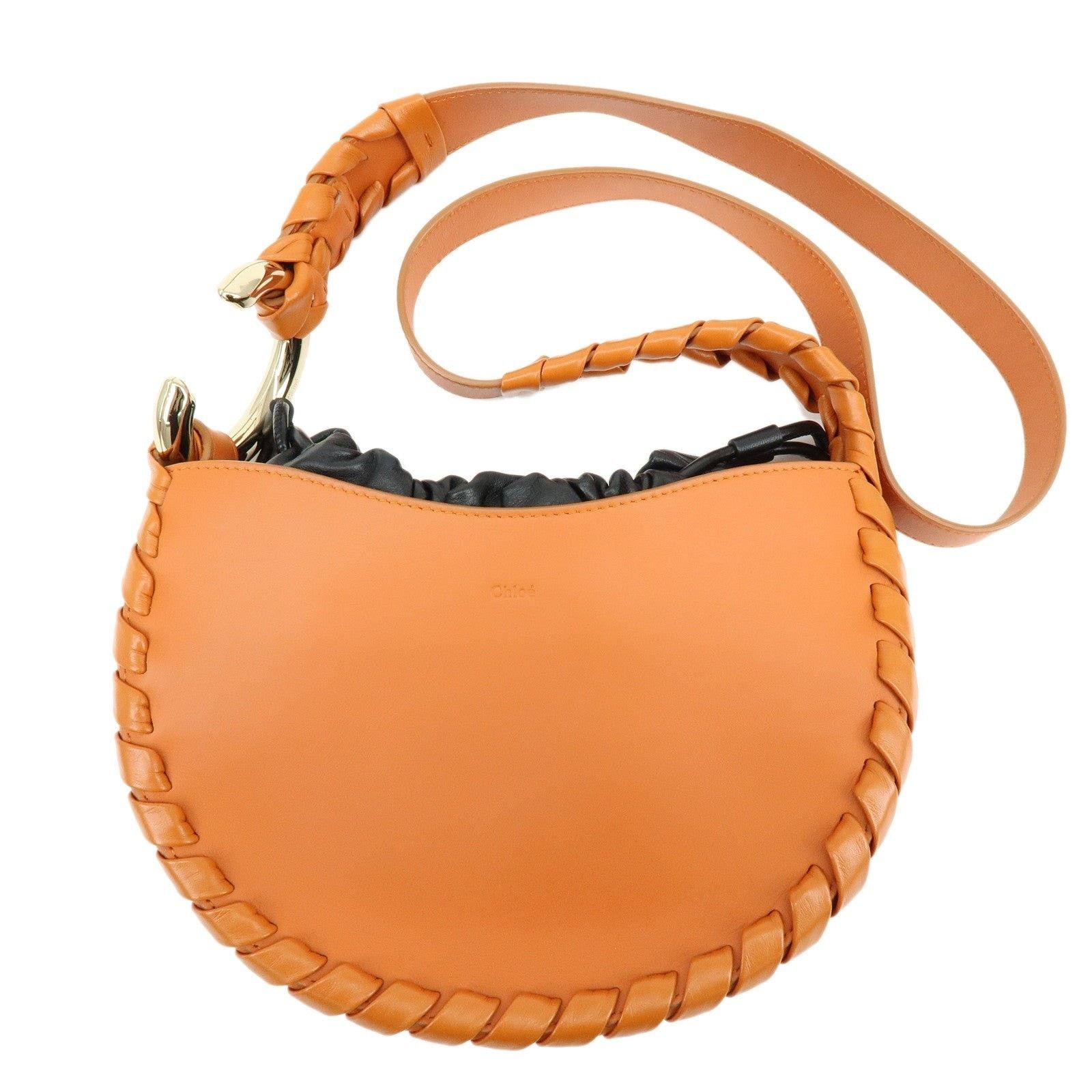 Chloe Chloe Mate Leather Shoulder Bag Orange Size ONE SIZE - 1 Thumbnail
