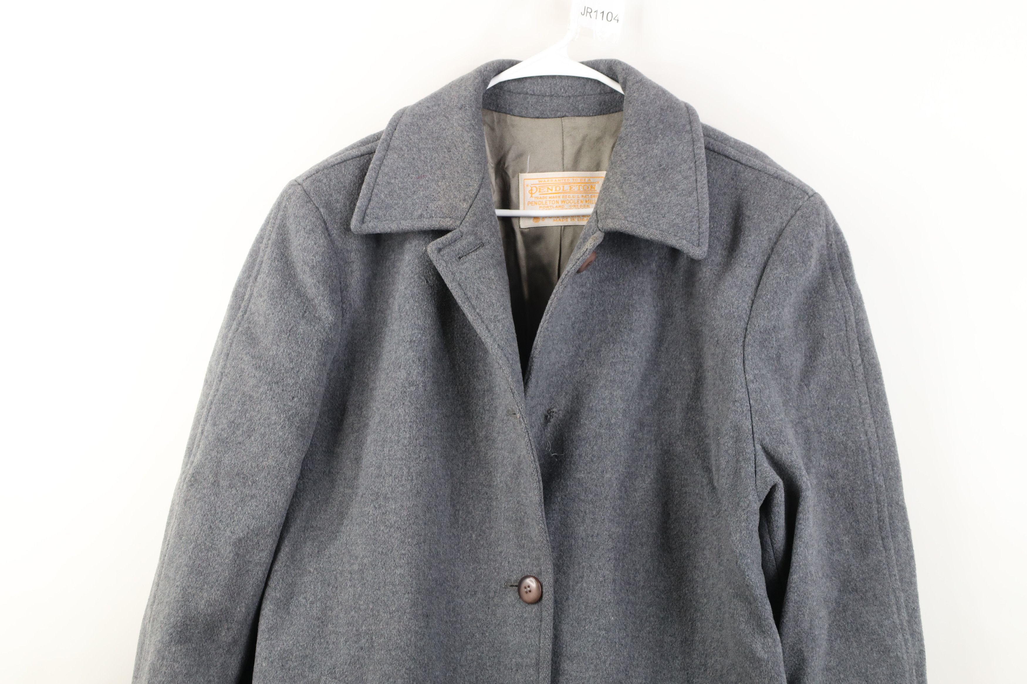 Pendleton Vintage 70s Pendleton Heavy Trench Coat Overcoat Gray USA Size XL / US 12-14 / IT 48-50 - 2 Thumbnail