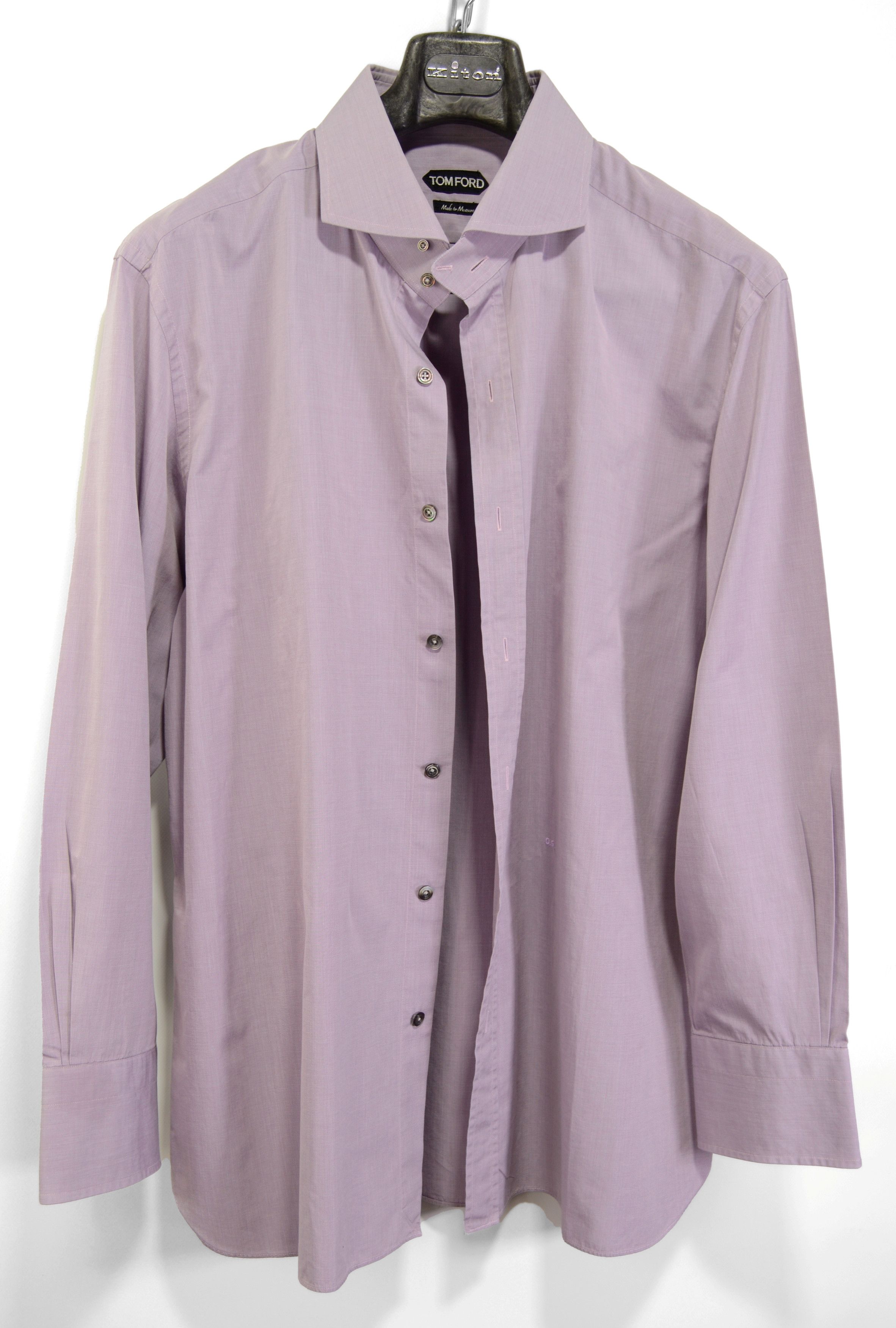 Tom Ford MTO Amazing Men's Tom Ford Shirt 48 Purple Cotton Italy Size US XXL / EU 58 / 5 - 4 Thumbnail
