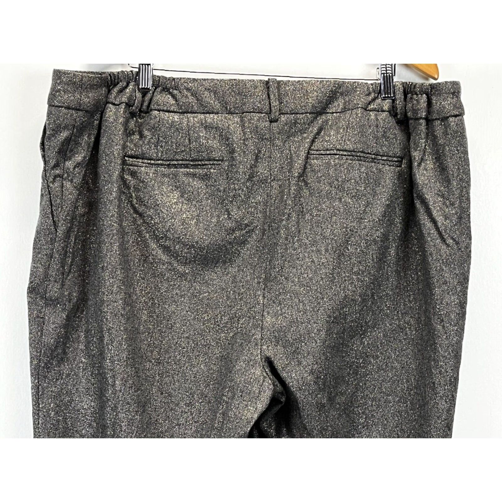 Talbots VINTAGE Talbots Women's Dress Pants 22W Plus High Waist Straight Wool Blend Gray/Gold Size 40" / US 18 - 4 Thumbnail