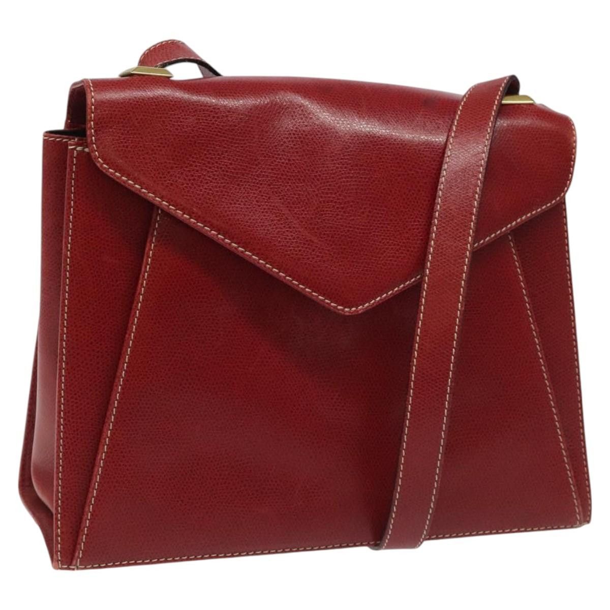 Salvatore Ferragamo Shoulder Bag Leather Red
