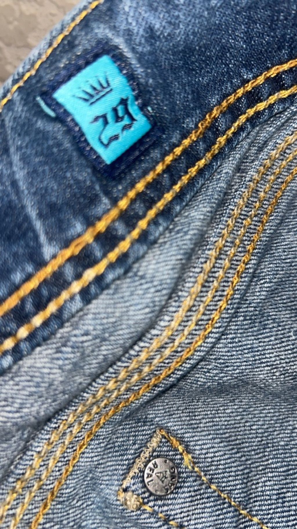 Other Women's Sang Real Blue Skinny Jeans Size 29 Size 29" - 5 Thumbnail