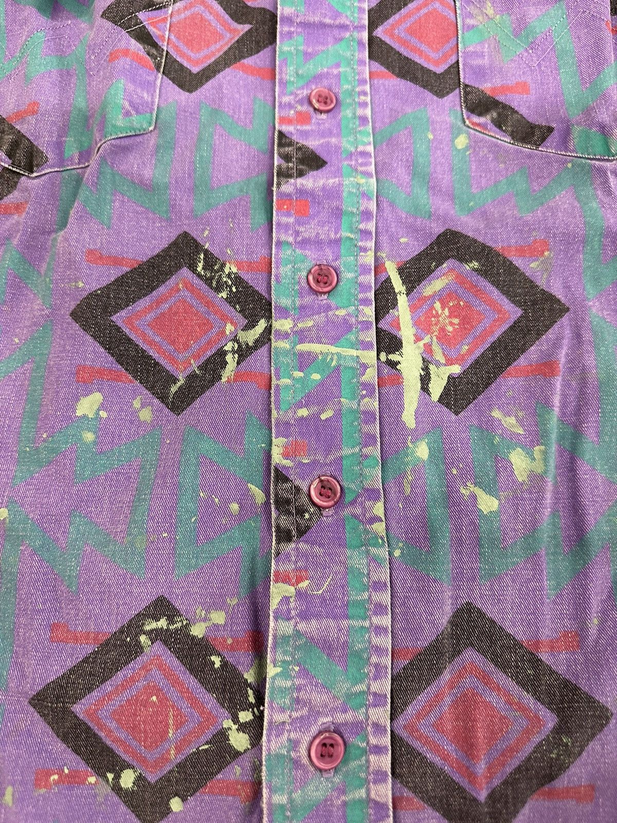Vintage Vintage 90s Wrangler Brushpopper Painters Button Up Shirt Size US L / EU 52-54 / 3 - 6 Thumbnail