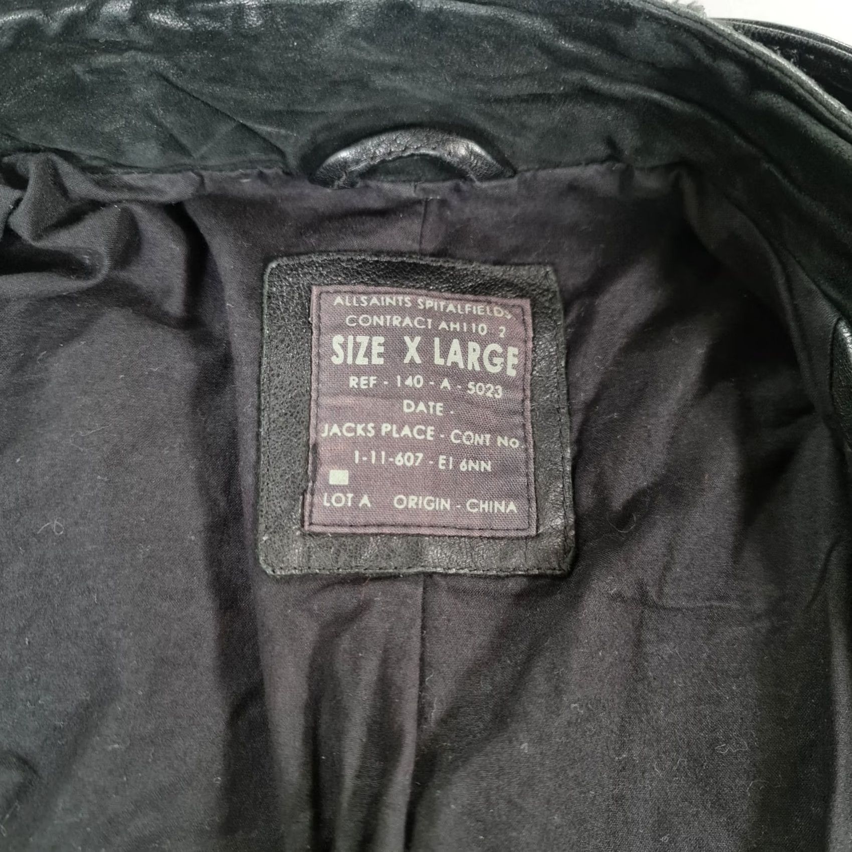 Allsaints VINTAGE AllSaints Jacket Mens Black XL Scorch Leather Biker Full Zip Size US XL / EU 56 / 4 - 7 Thumbnail