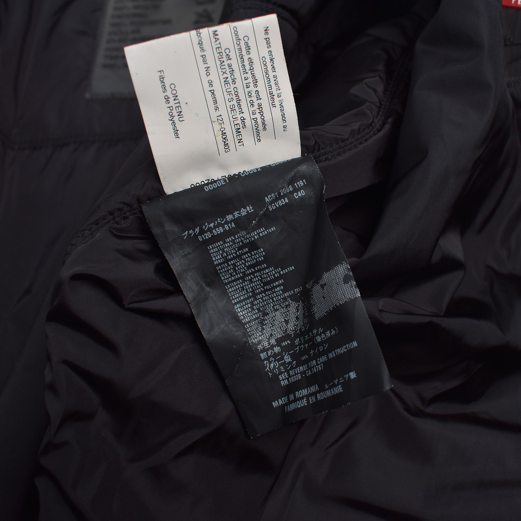 Prada PRADA NYLON SHEARLING COLLAR COAT XL BLACK Size US XL / EU 56 / 4 - 7 Thumbnail