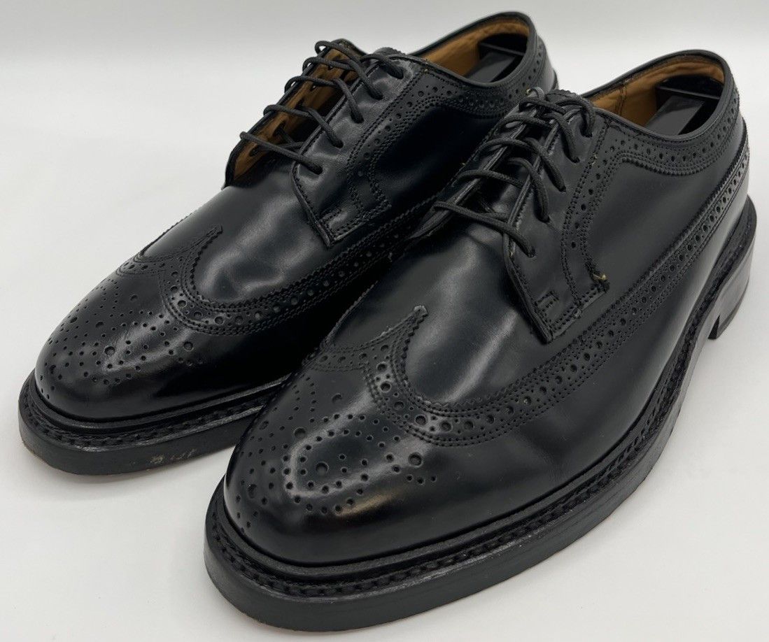 Florsheim Vtg Florsheim Royal Imperial Black Leather Derby Size 6.5 3E Size US 6.5 / EU 39-40 - 1 Thumbnail