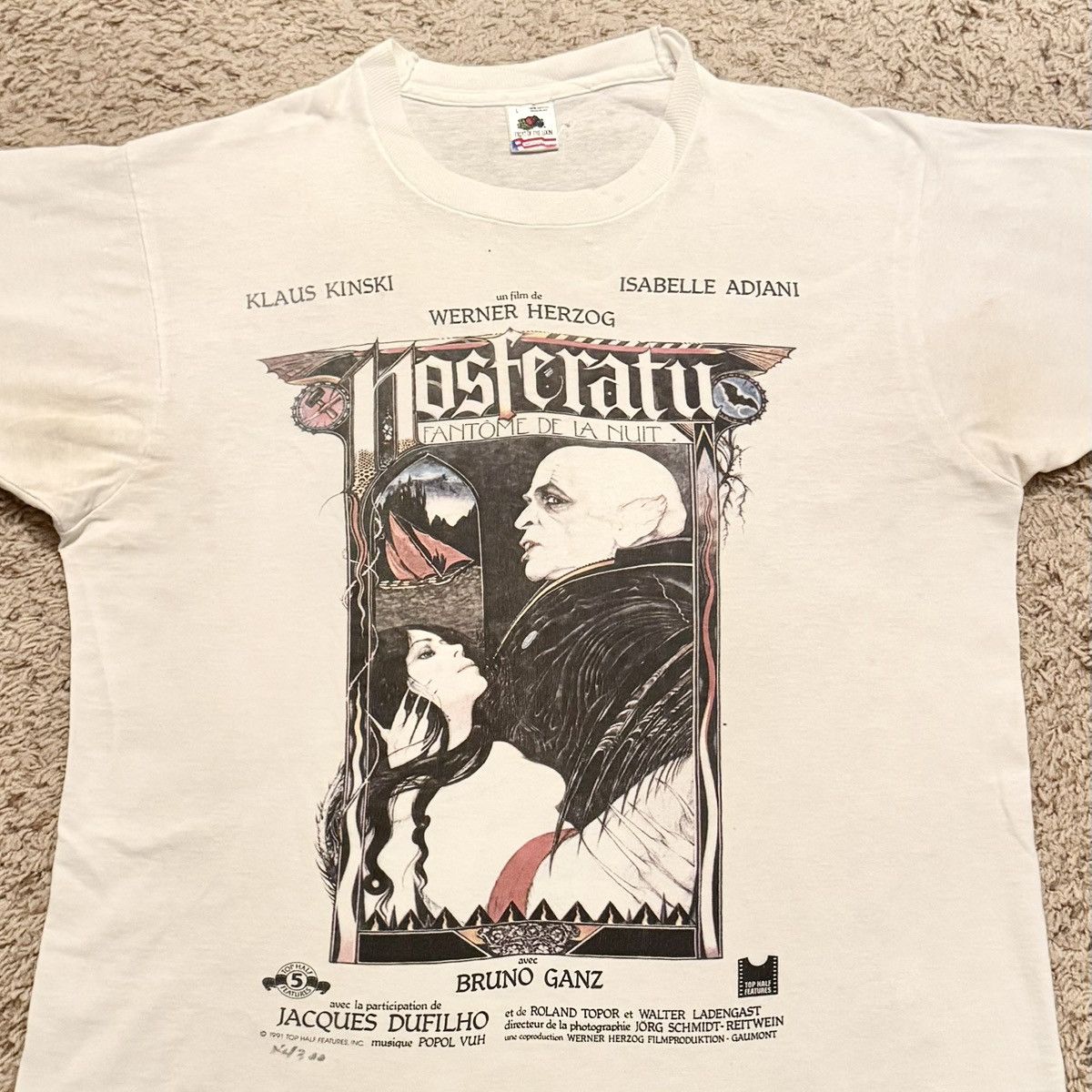 Vintage Vintage 1991 Nosferatu Rare Horror Movie Promo Tee Large Size US L / EU 52-54 / 3 - 4 Thumbnail