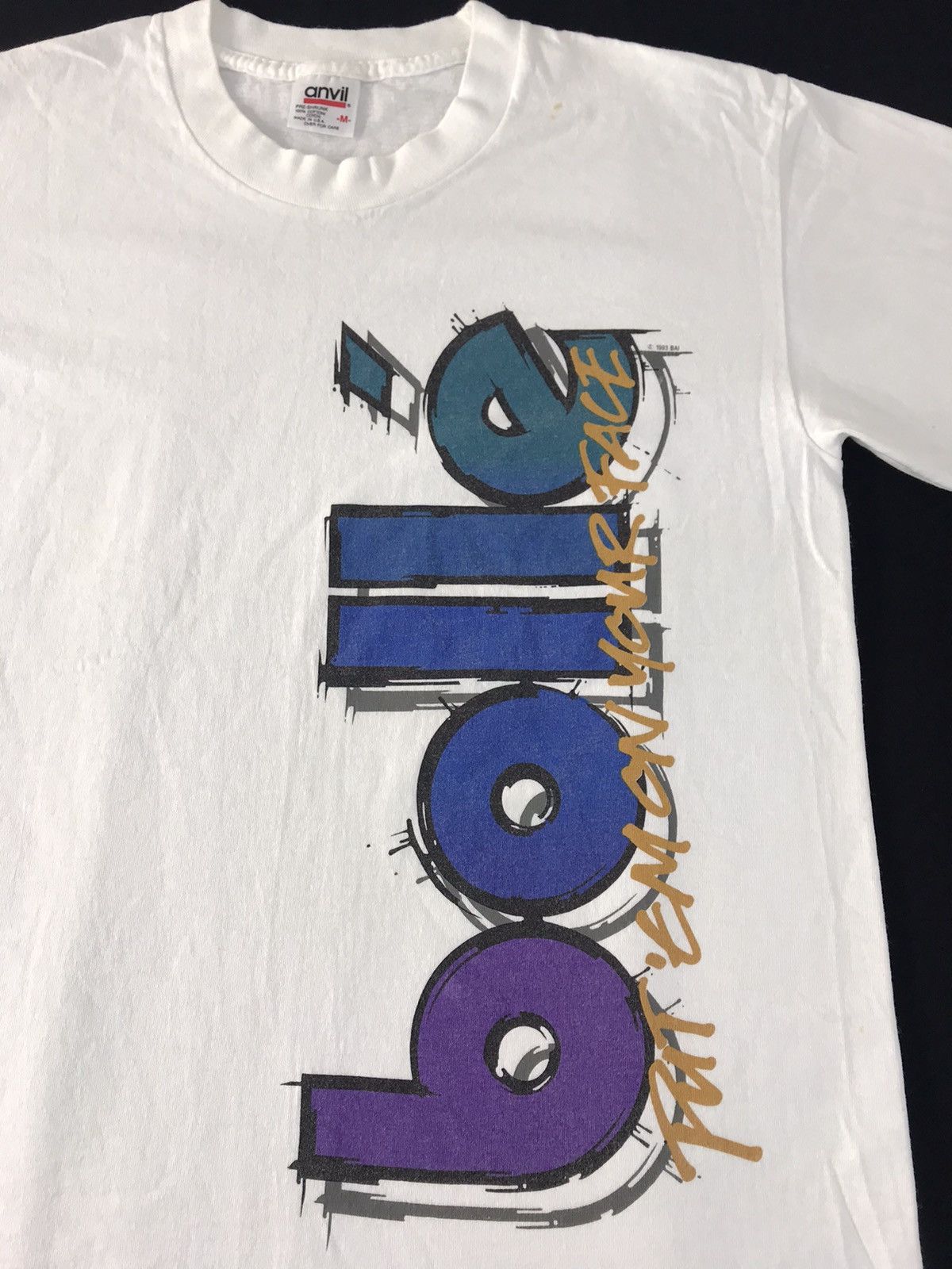 Anvil 90s Anvil Bollè Put’ Em On Your Face Spell Out Printed Tee Size US M / EU 48-50 / 2 - 3 Thumbnail