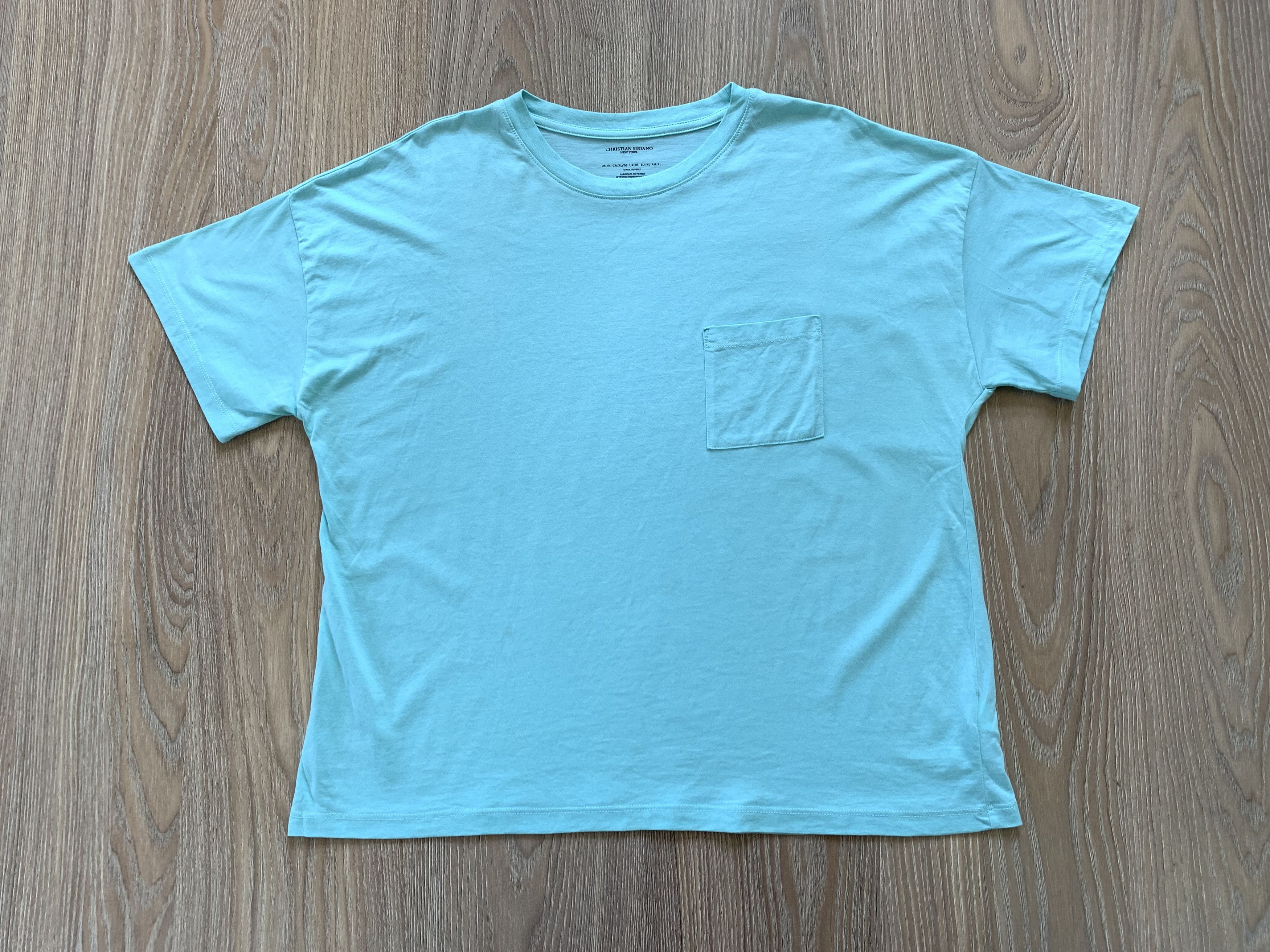 Christian Siriano Christian Siriano Blue Cotton Pocket T-Shirt Size US XL / EU 56 / 4 - 2 Thumbnail