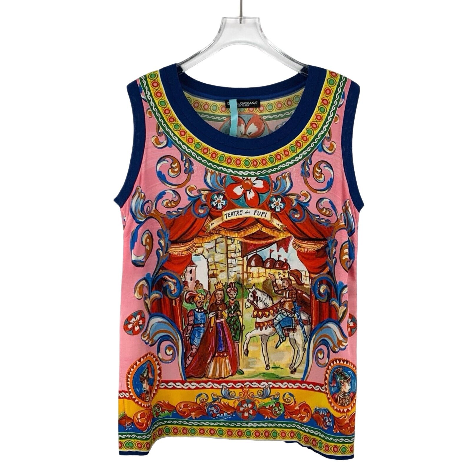Dolce & Gabbana Dolce & Gabbana Teatro dei Pupi Print Silk Tank Top IT 42 Size M / US 6-8 / IT 42-44 - 1 Thumbnail