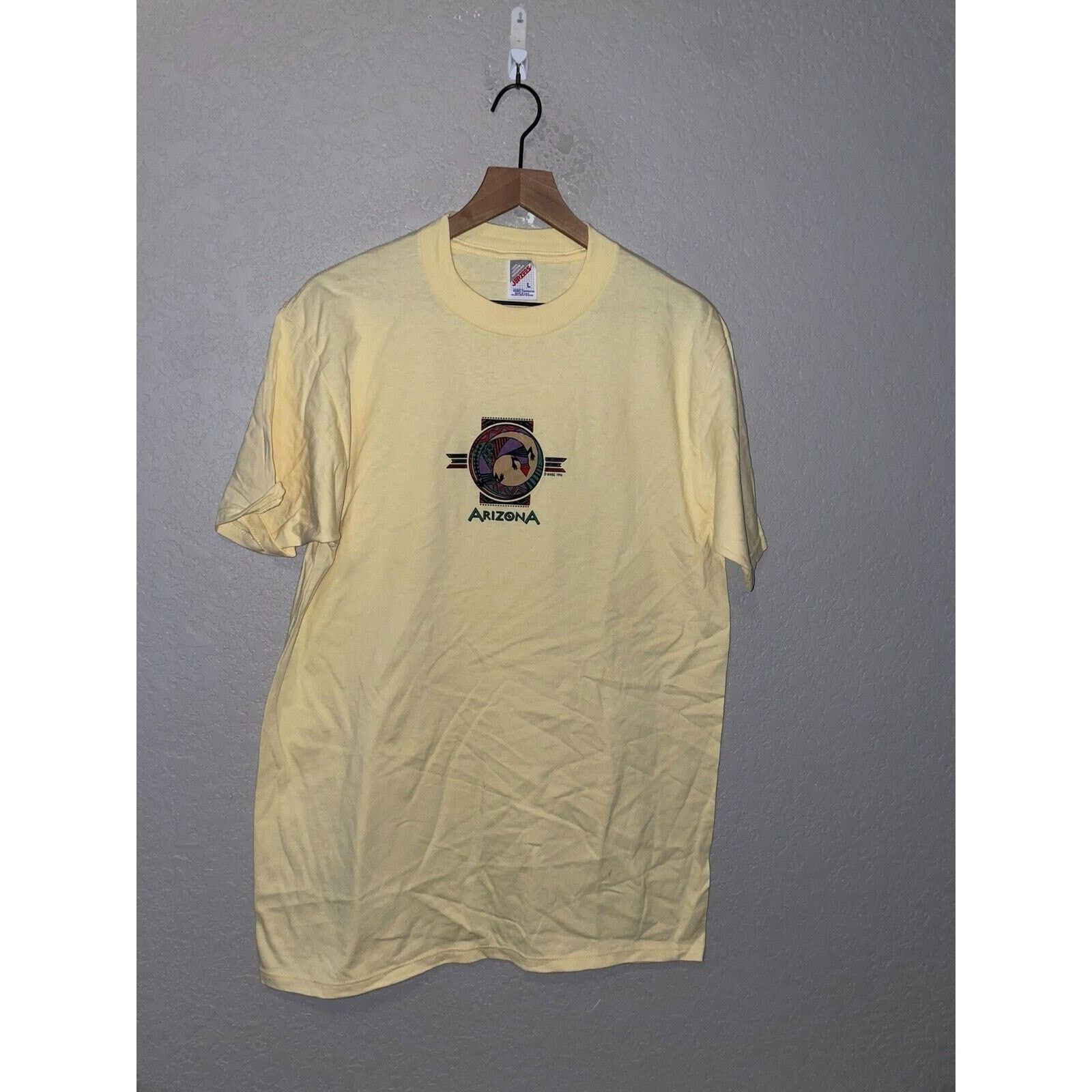 Jerzees Vintage Arizona Shirt Lizard Native American Shirt 90s Large Size US L / EU 52-54 / 3 - 1 Thumbnail