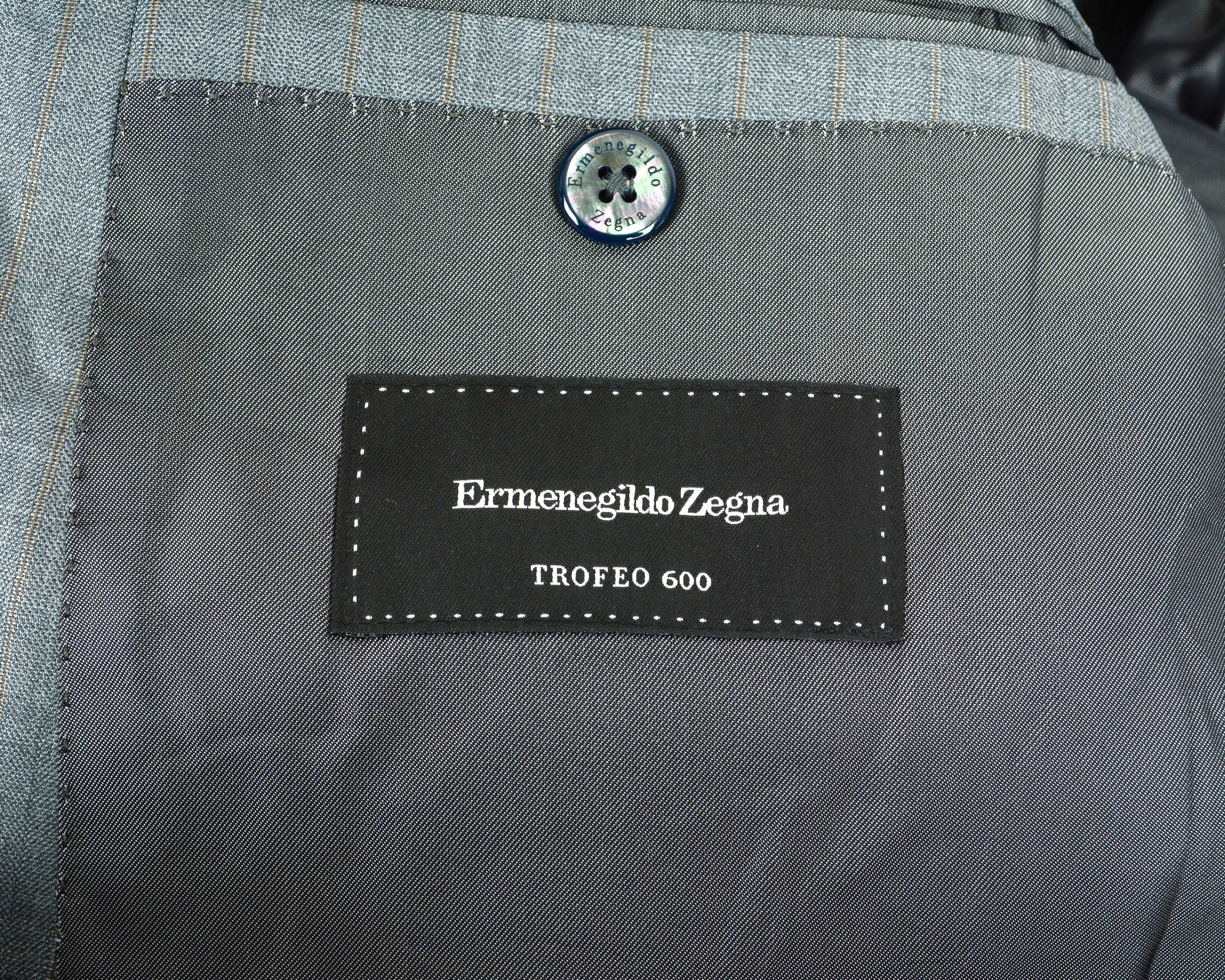 Ermenegildo Zegna Blazer Trofeo 600 Pinstriped US 44R Suit Jacket Silk Coat XL Size 44R - 7 Thumbnail