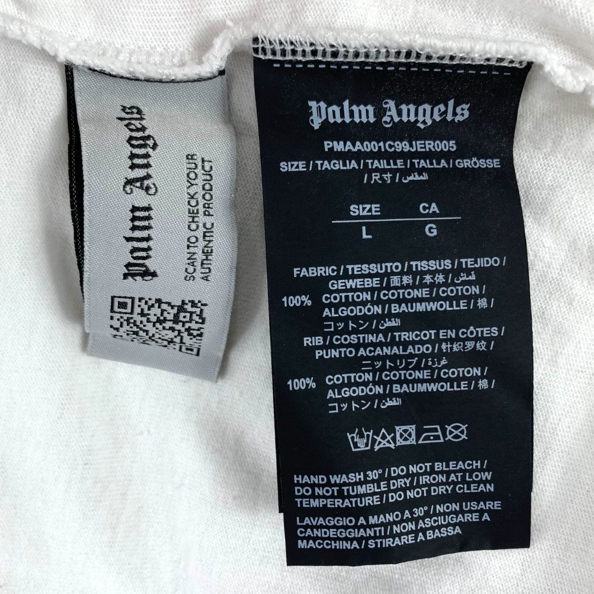 Palm Angels PALM ANGELS PARIS Sprayed Styled Logo Print White Shirt Size US L / EU 52-54 / 3 - 6 Thumbnail