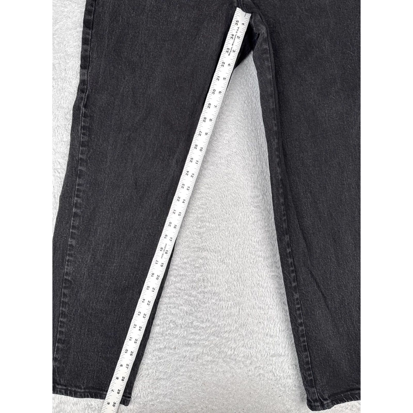Lee Riders by Lee Jeans Womens Black Tapered Leg High Rise 32x30 Denim Stretch 5-Pocket ZIP Button Size 38" / US 16 / IT 52 - 7 Thumbnail