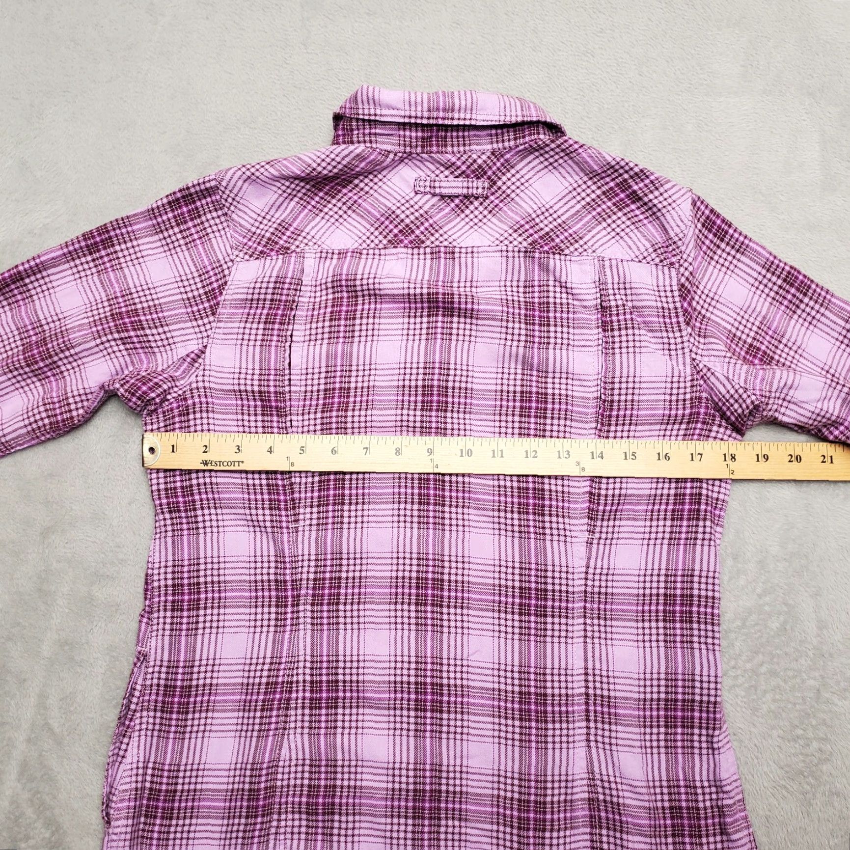 Pinko Duluth Trading Shirt Womens XS Pink Plaid Flannel Outdoors Button Up Casual Classic Shirt Womens XS Pink Plaid Flannel Outdoors Button Up Size XS / US 0-2 / IT 36-38 - 4 Thumbnail