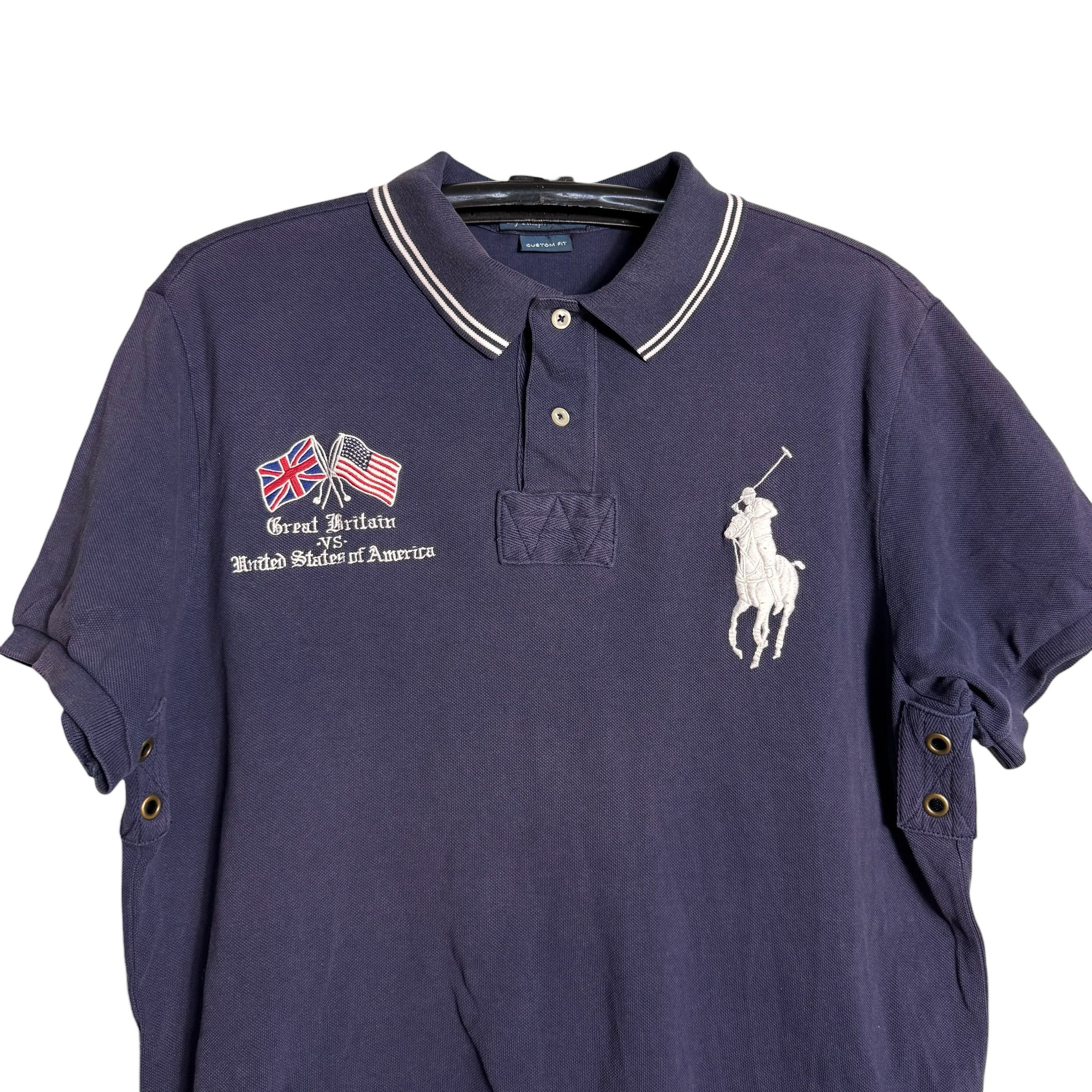 Polo Ralph Lauren 🔥RARE🔥 Polo Ralph Lauren 'Great Britain vs USA' Polo Shirt Size US XL / EU 56 / 4 - 2 Thumbnail
