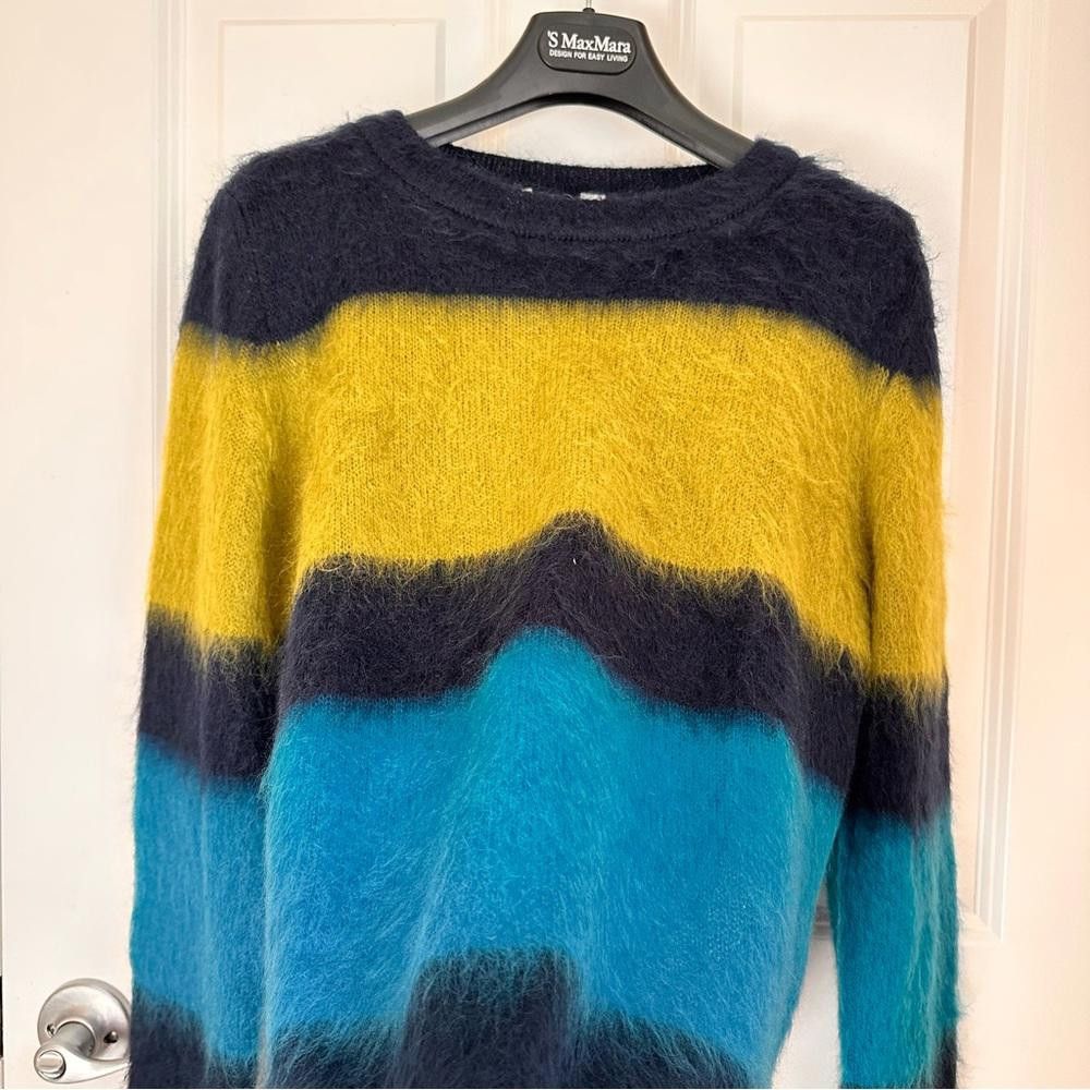 Designer Made In Italy Max Mara Label-cut Mohair Stripped Sweater M Size M / US 6-8 / IT 42-44 - 8 Thumbnail