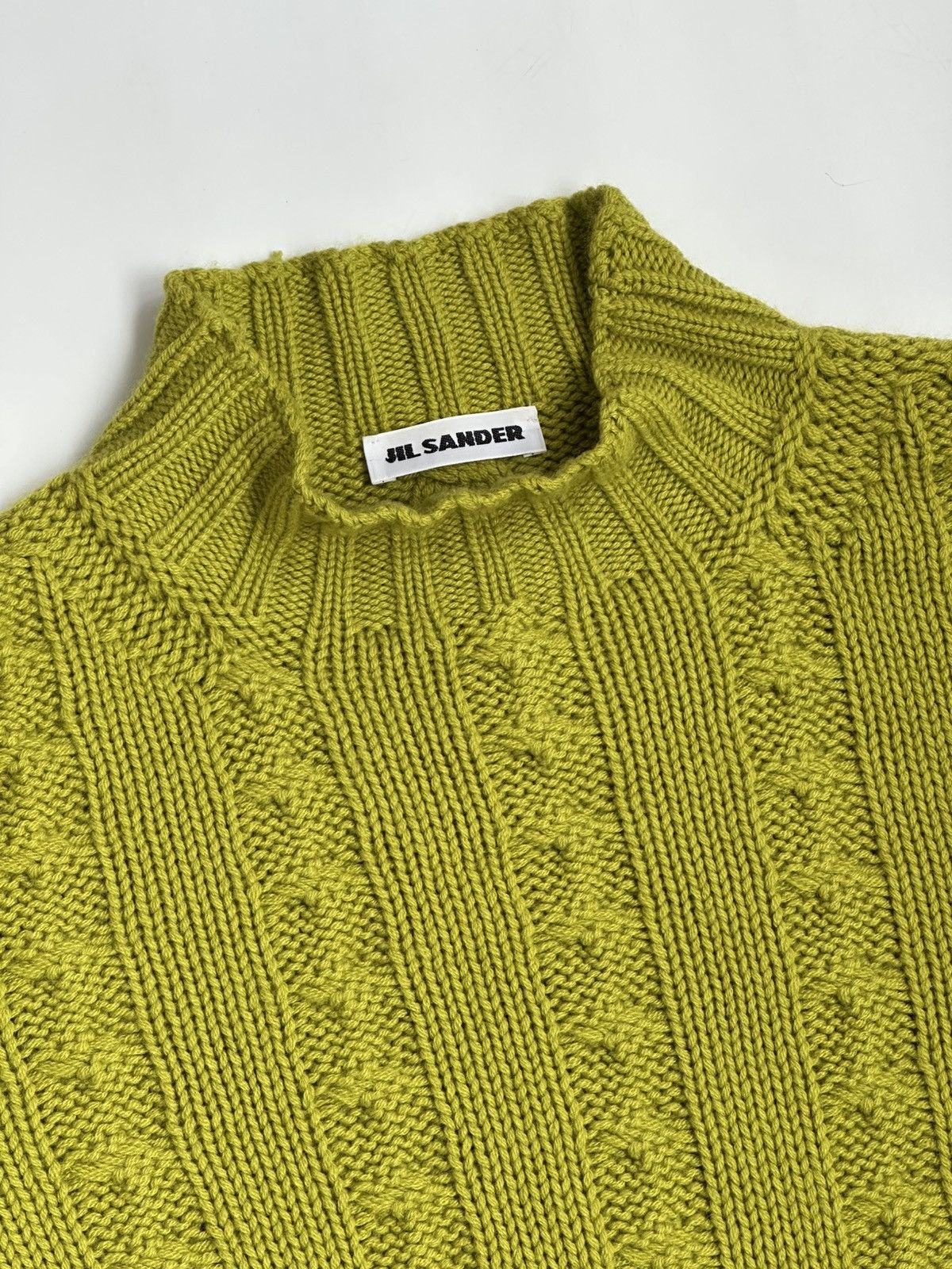 JIL SANDER Raf Simons Cashmere Heavy Knit Green Sweater rap - Tops