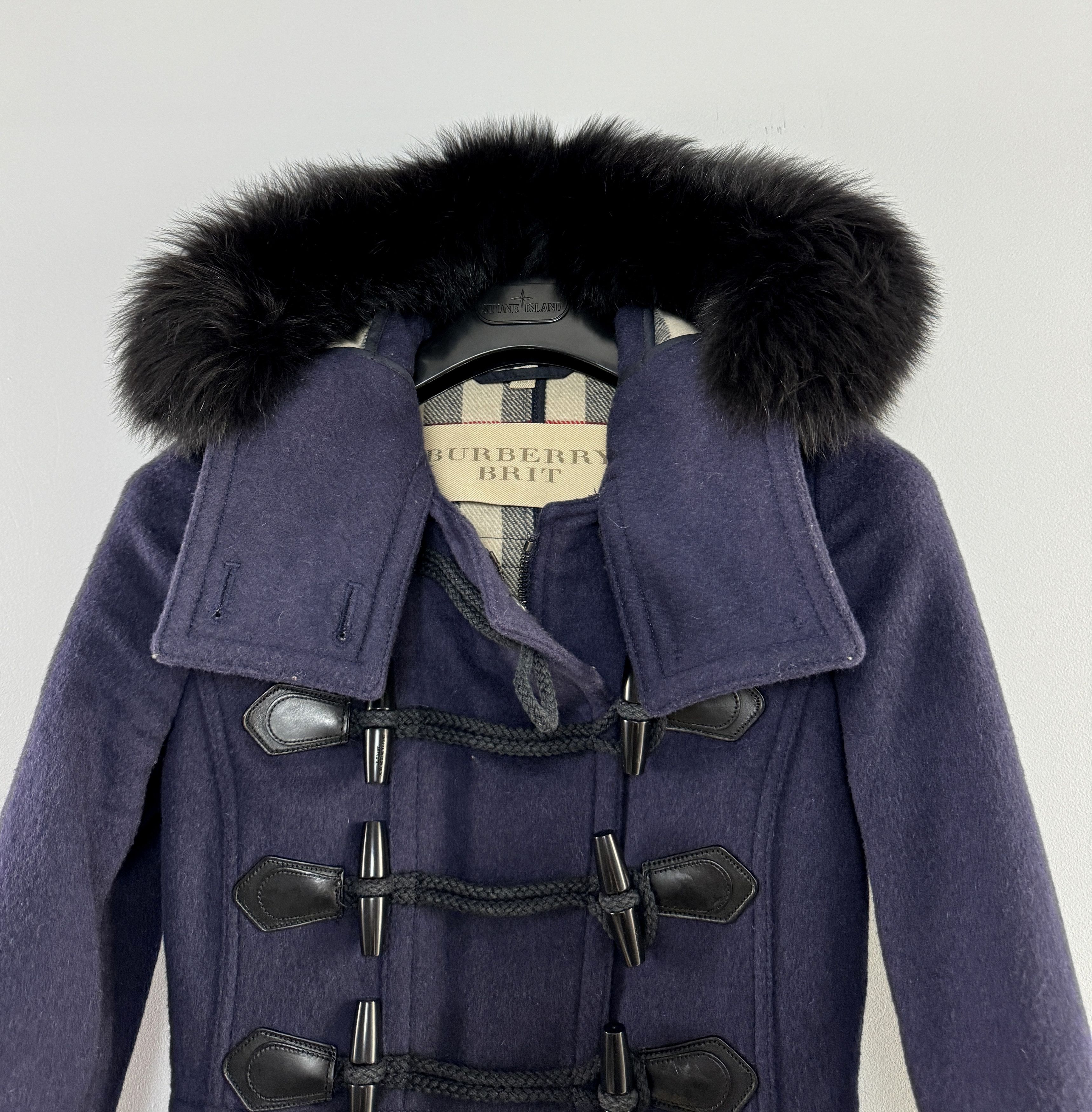 Burberry Burberry Brit Nova Check Duffle Coat Jacket Wool US 2 UK 4 Size XS / US 0-2 / IT 36-38 - 4 Thumbnail