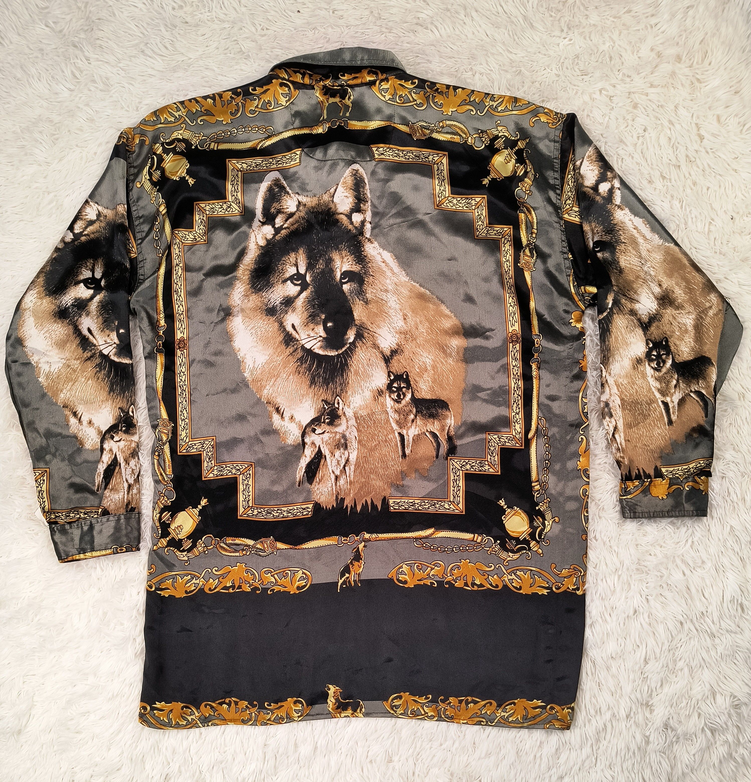 Vintage Vintage wolves 90s button up LS shirt Size US L / EU 52-54 / 3 - 2 Thumbnail