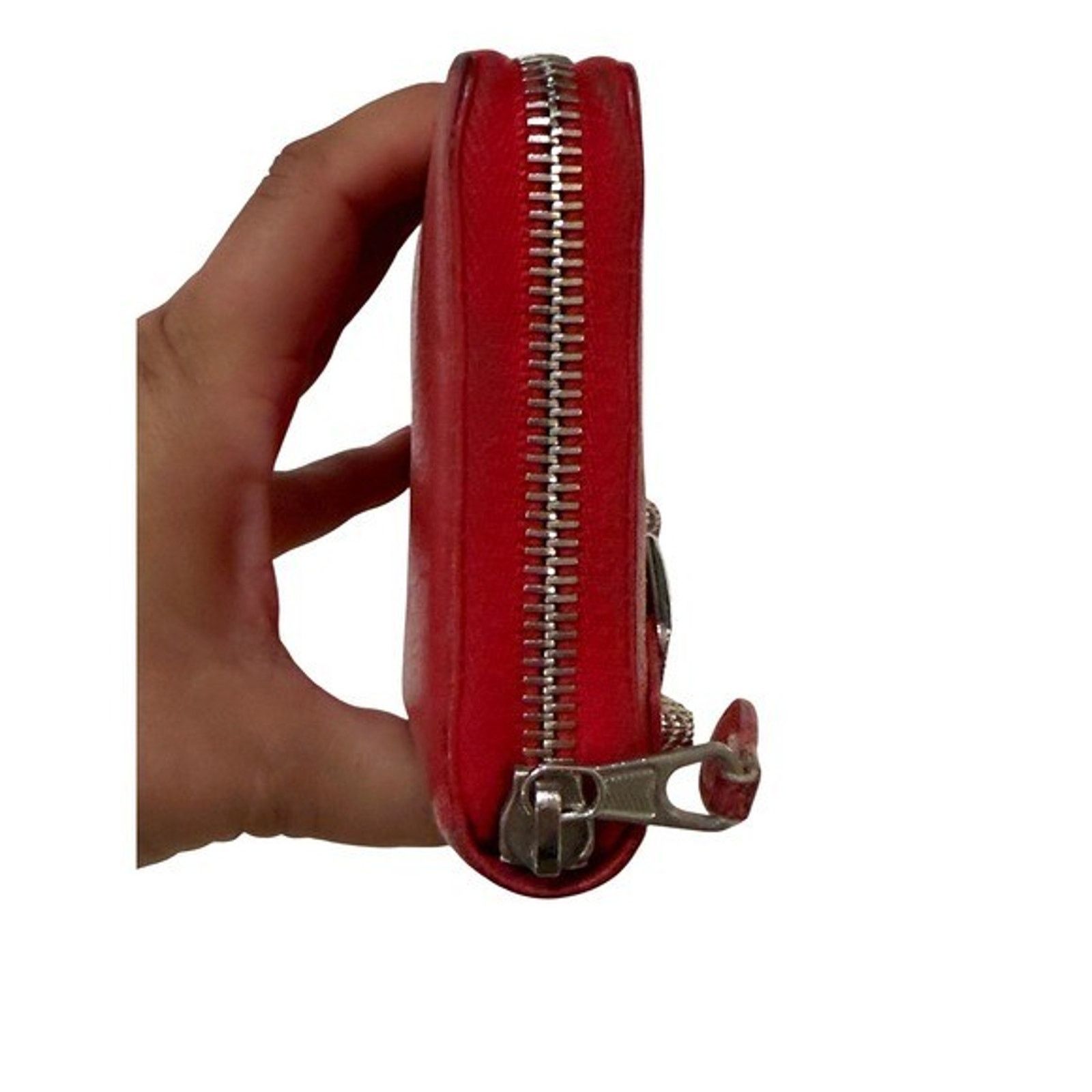 Balenciaga Balenciaga Wallet Women's Red Leather Zip Around City Moto Size ONE SIZE - 6 Thumbnail