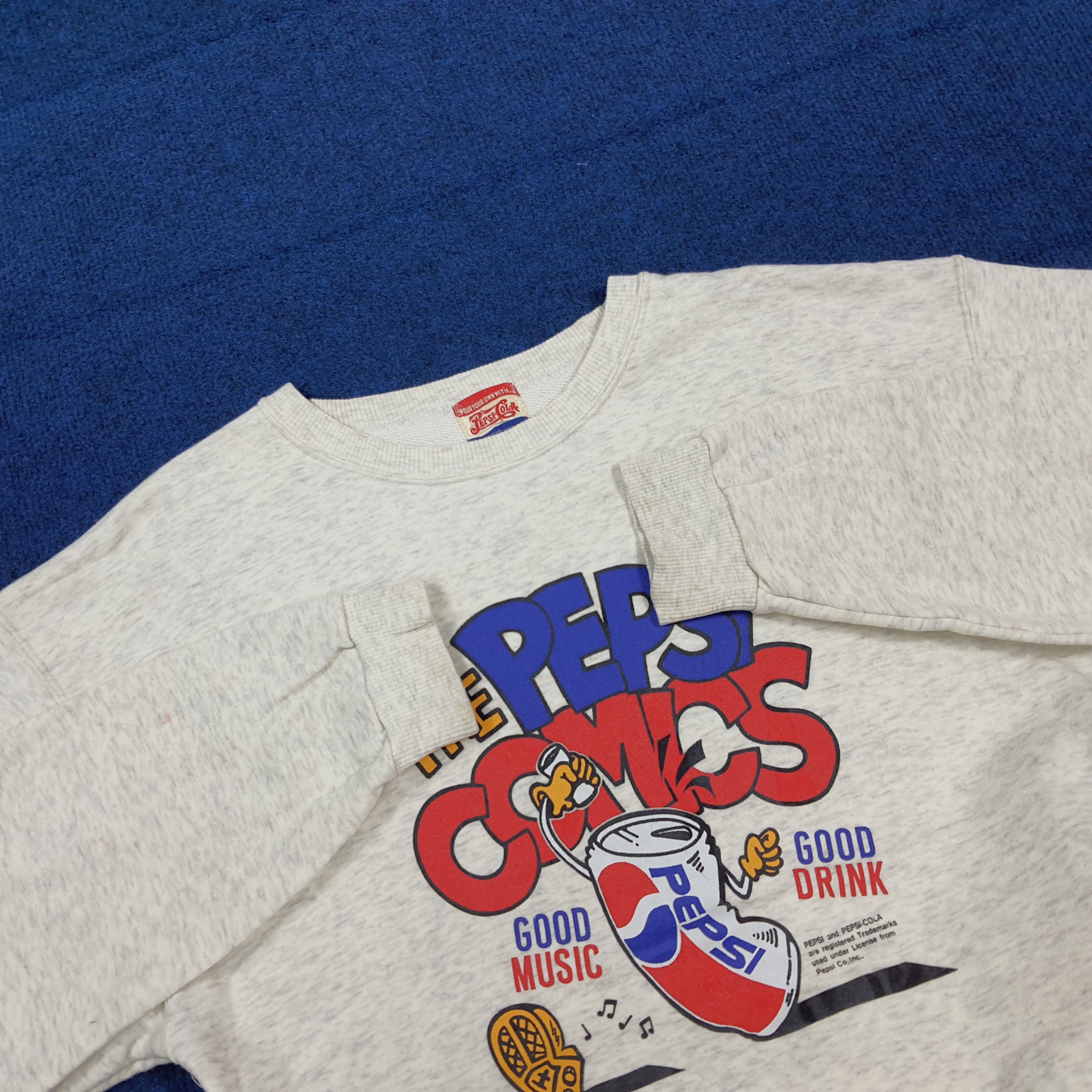 Pepsi Vintage 90s Retro Pepsi Cola Comics Sweatshirt C306N1 Size US S / EU 44-46 / 1 - 4 Thumbnail
