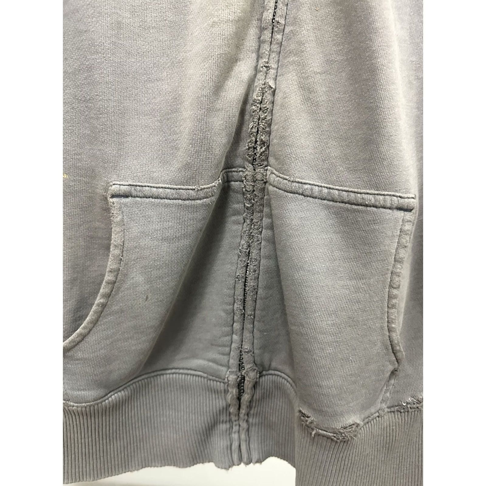 Thrasher VTG Y2K Grunge Distressed Thrashed Worn Women's Full Zip Hoodie Sweatshirt Sz L Gray Size L / US 10 / IT 46 - 7 Thumbnail