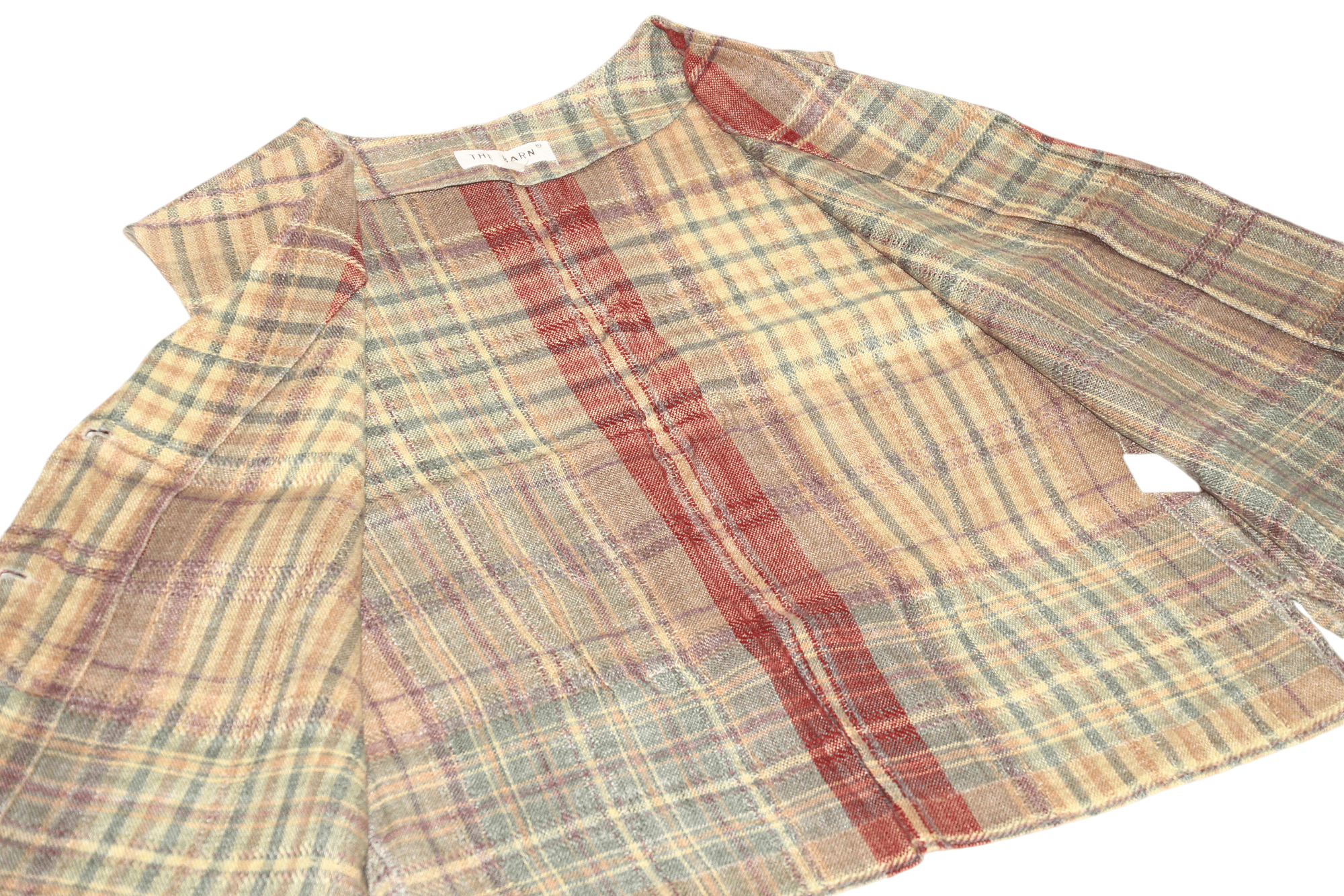 Vintage The Barn clothing and accessories Checkered Linen Waistcoat Size US M / EU 48-50 / 2 - 8 Thumbnail