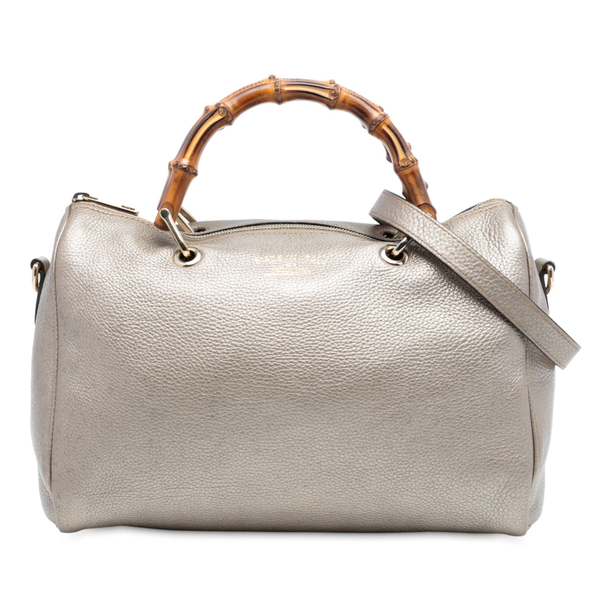 Gucci Gucci Medium Calfskin Bamboo Shopper Boston Bag Size ONE SIZE - 1 Thumbnail