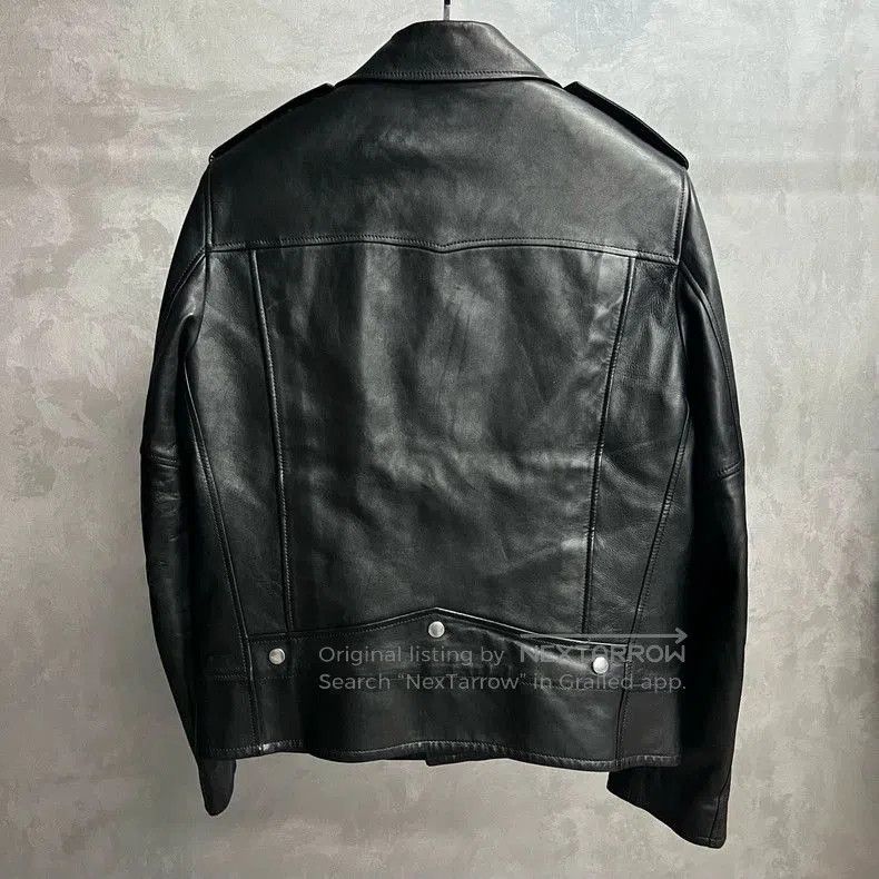 Saint Laurent Paris Saint Laurent Black Leather Biker Jacket. Size US XL / EU 56 / 4 - 2 Thumbnail
