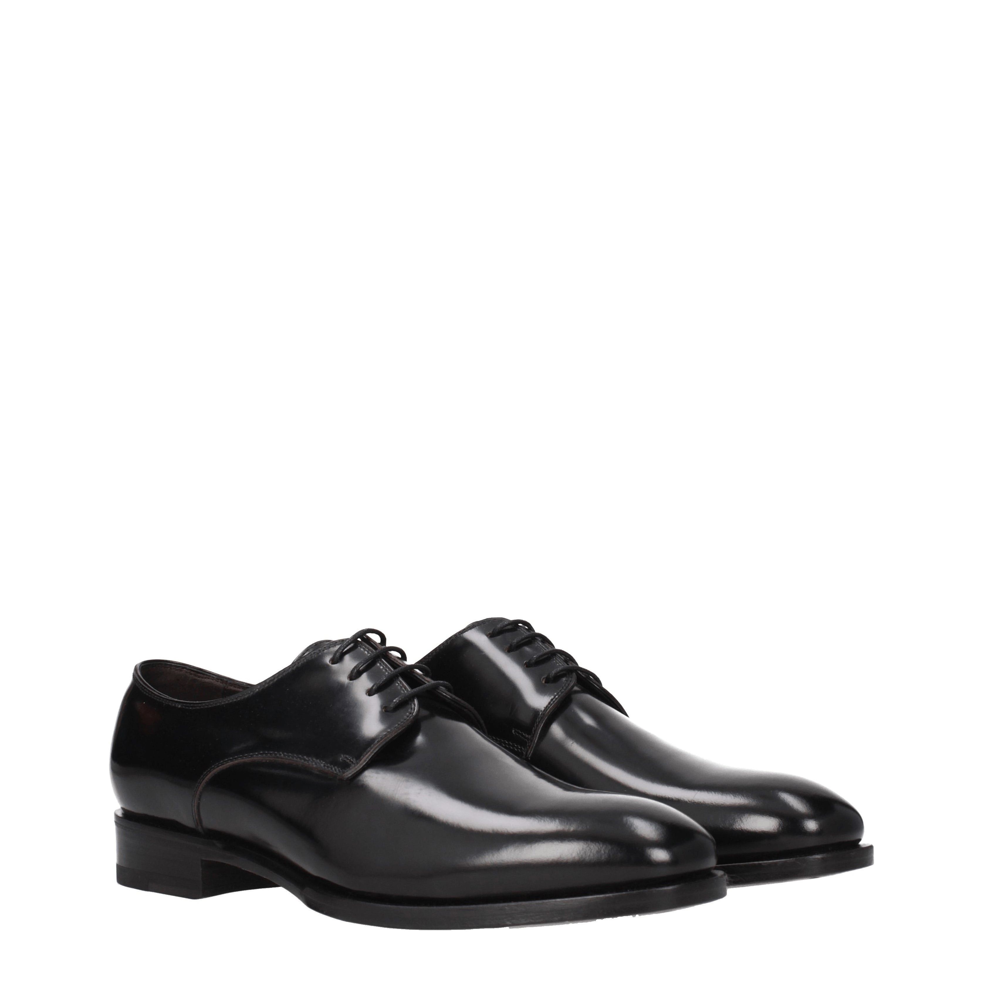 Tagliatore Lace Ups In Leather Shoes in Black, Men's (Size 7)