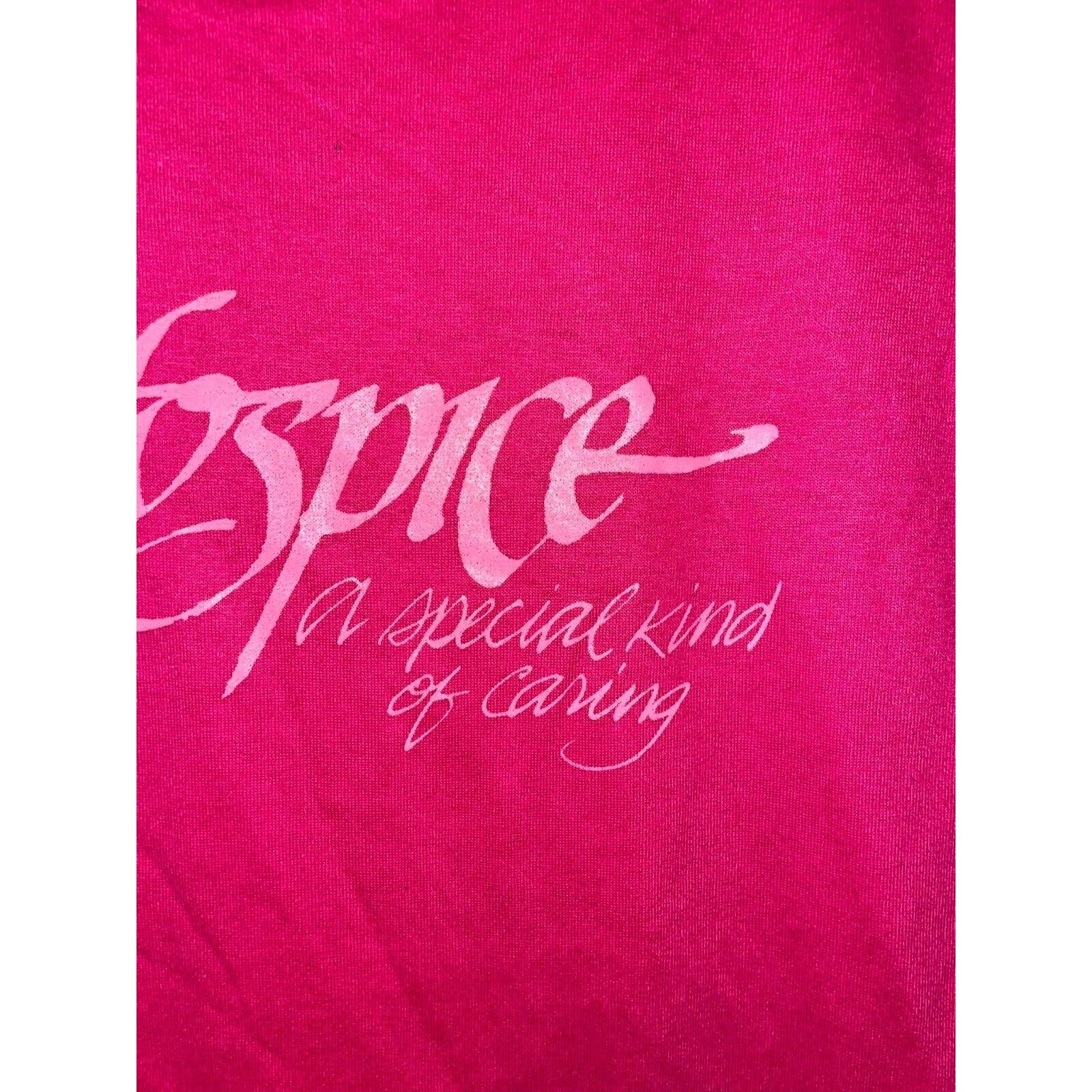 Jerzees Vintage Hospice Shirt A Special Kind Of Caring Pink 80s VTG Size US S / EU 44-46 / 1 - 4 Thumbnail