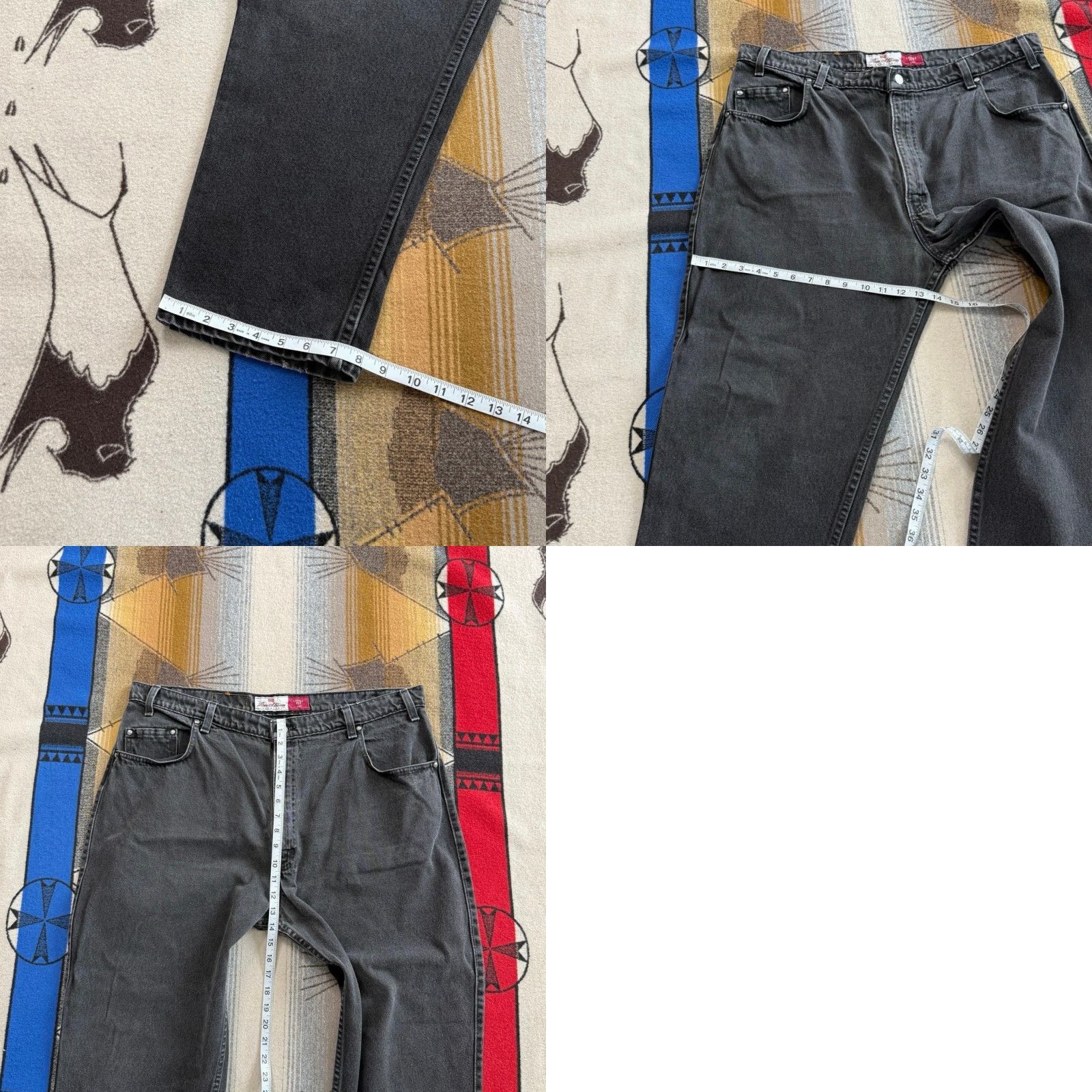 Levi's VINTAGE Levi's 545 Jeans Mens 42x30 Black Loose Fit Baggy Bronze Tab Skate Grunge 90s Mens Size US 42 / EU 58 - 10 Thumbnail
