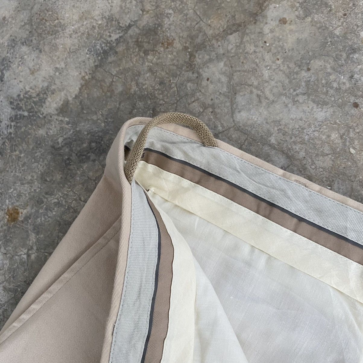 Helmut Lang Fall 2000’s Archive Helmut Lang Beige Tux Trouser Pants RTW Size US 34 / EU 50 - 12 Thumbnail