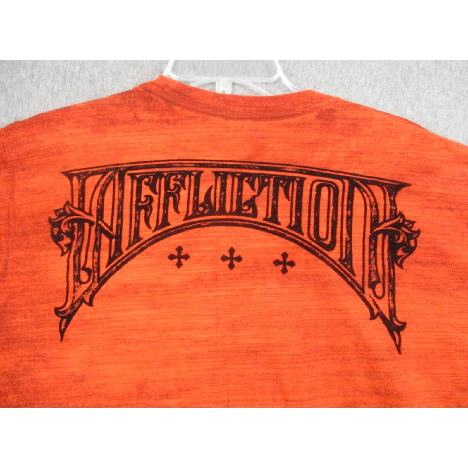 Affliction Affliction Shirt Mens 3XL Orange Live Fast Graphic Tee Skater Size US XXL / EU 58 / 5 - 7 Thumbnail