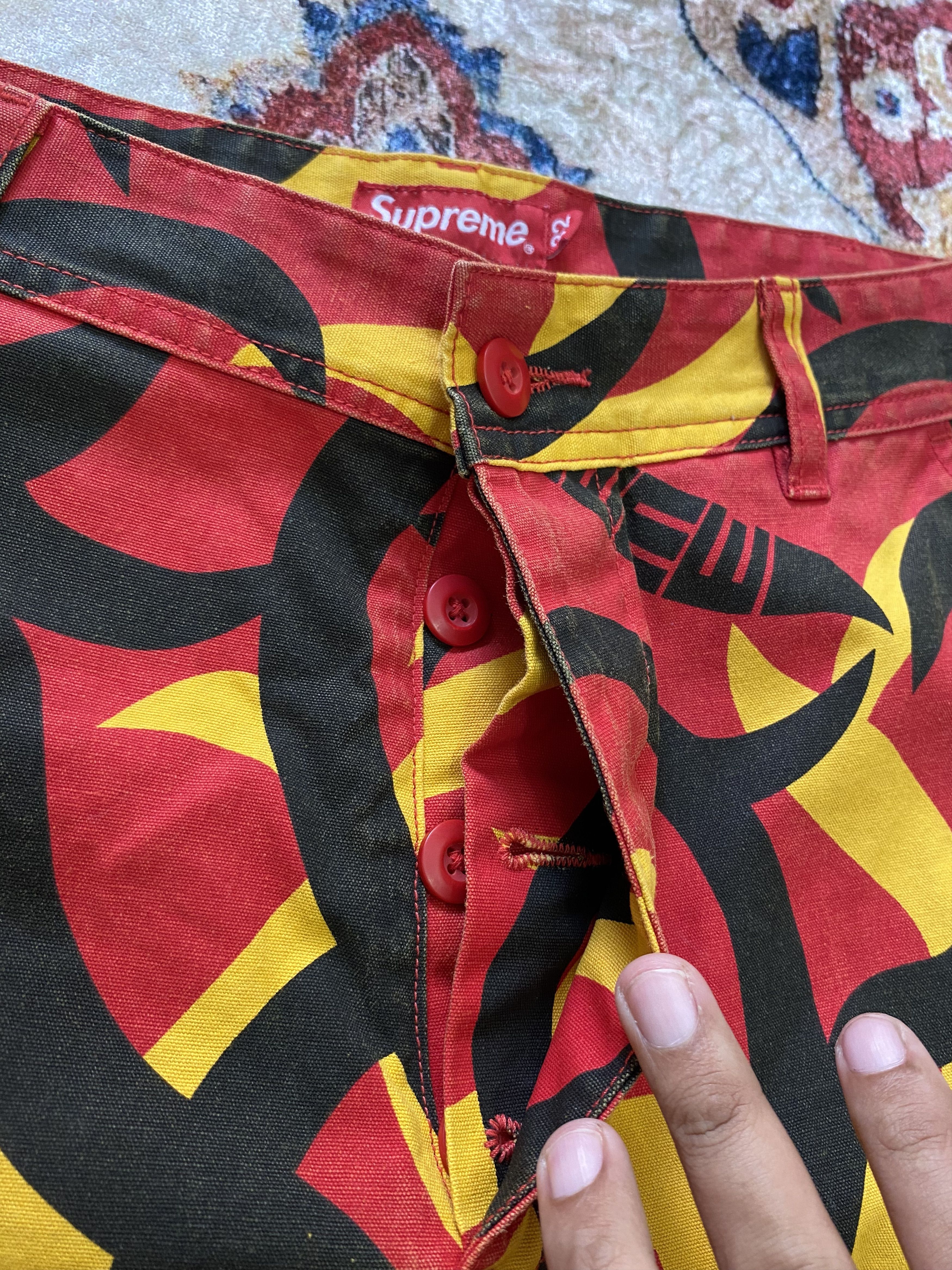 Supreme FW19 Tribal Cargo Pant - Red