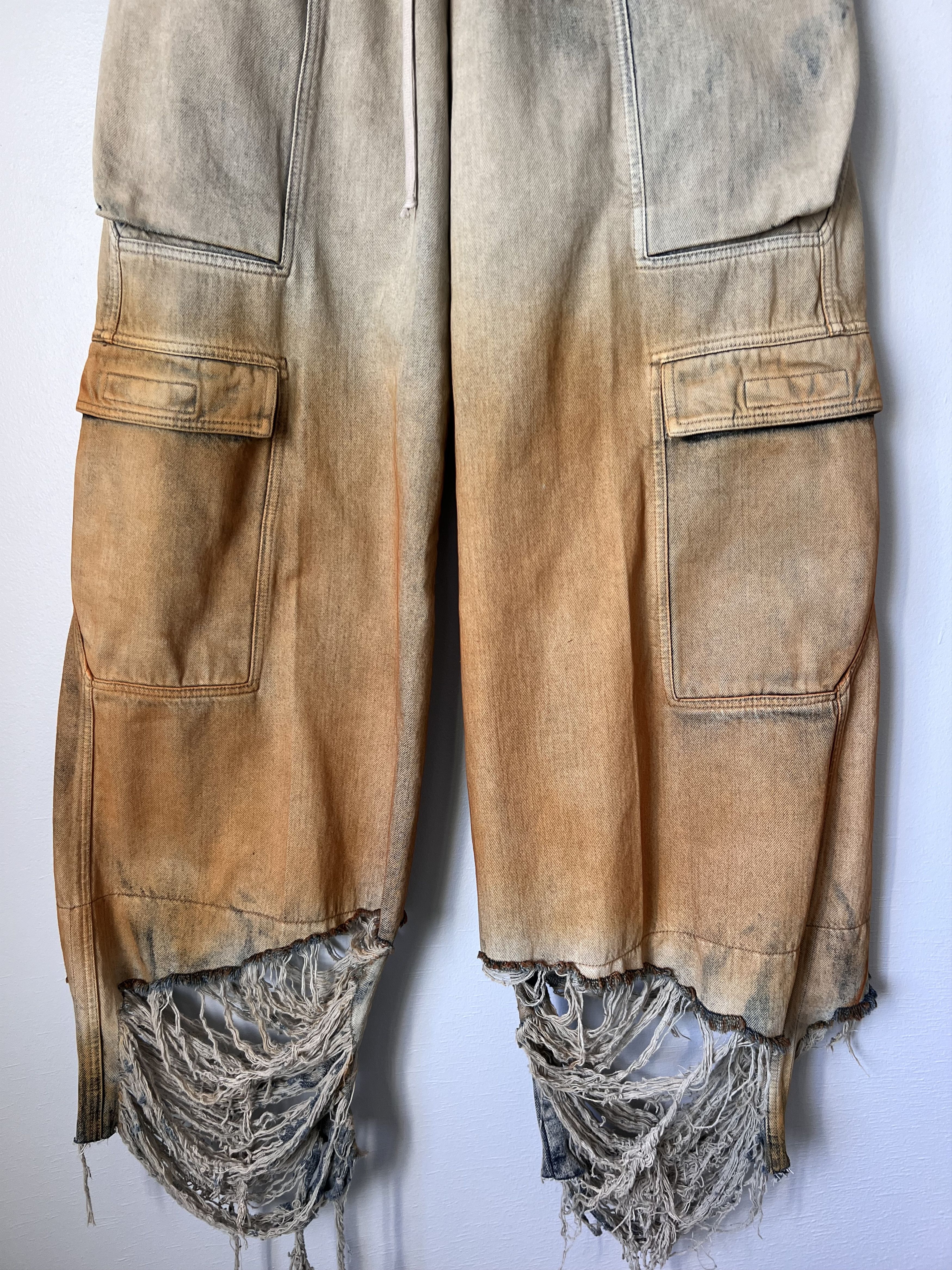 Rick Owens Drkshdw Rick Owens DRKSHDW Double Cargo Jumbo Belas in Sky Orange Size US 30 / EU 46 - 3 Thumbnail