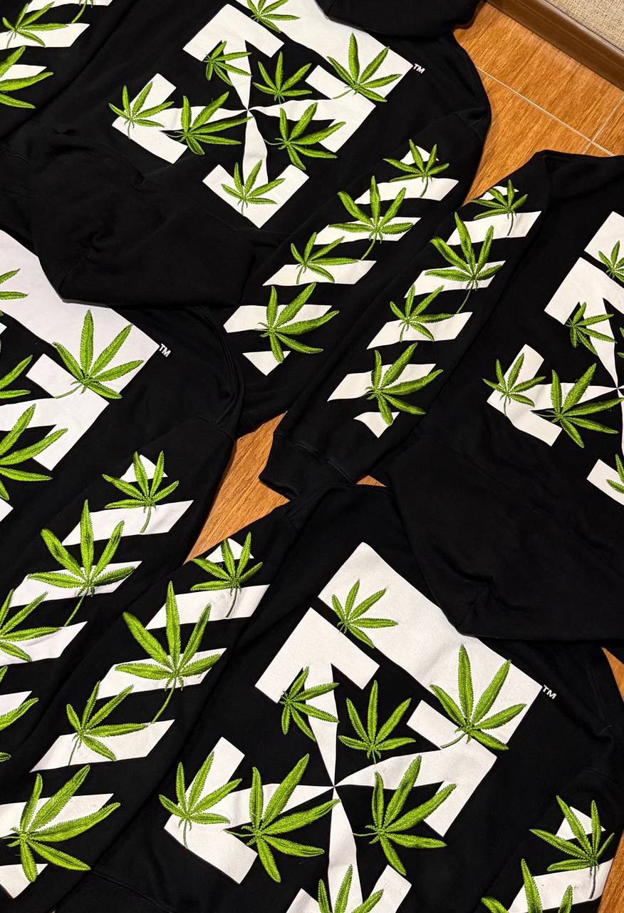 Off-White OFF WHITE HIGH WEED BLACK HOODIE Size US XL / EU 56 / 4 - 4 Thumbnail