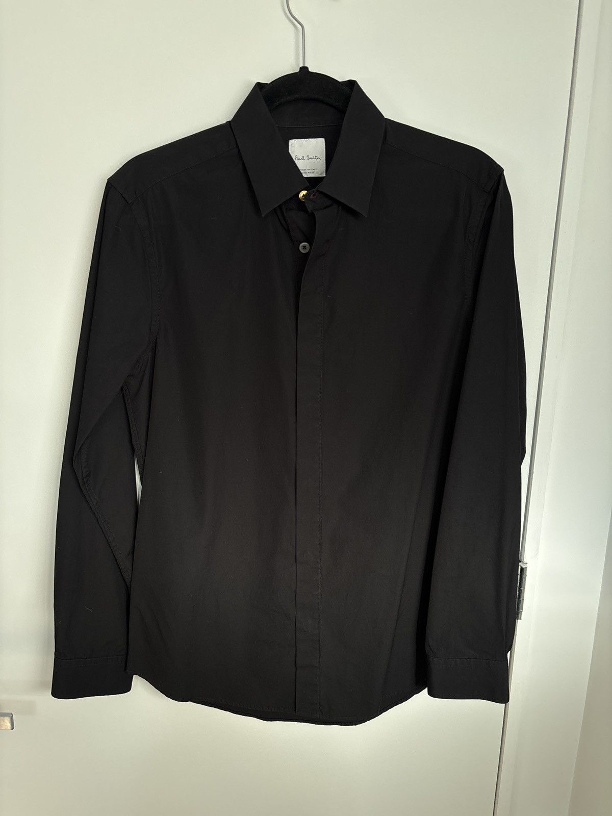 Paul Smith Paul Smith Evening Black Poplin Shirt Size US S / EU 44-46 / 1 - 1 Thumbnail