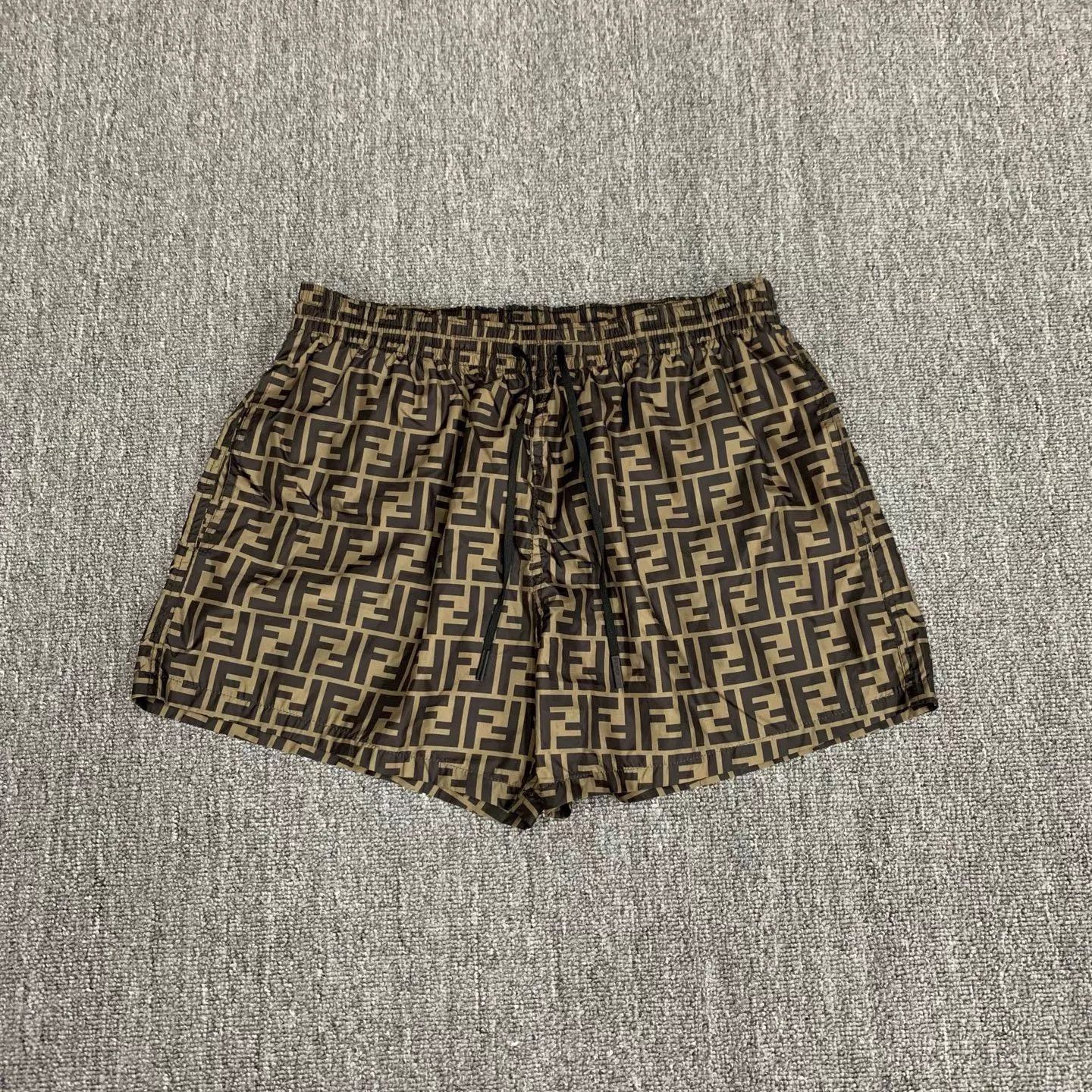 Fendi Fendi Brown FF Monogram All Over Print Shorts 50 (95 New) Size 36" / US 14 / IT 50 - 1 Thumbnail