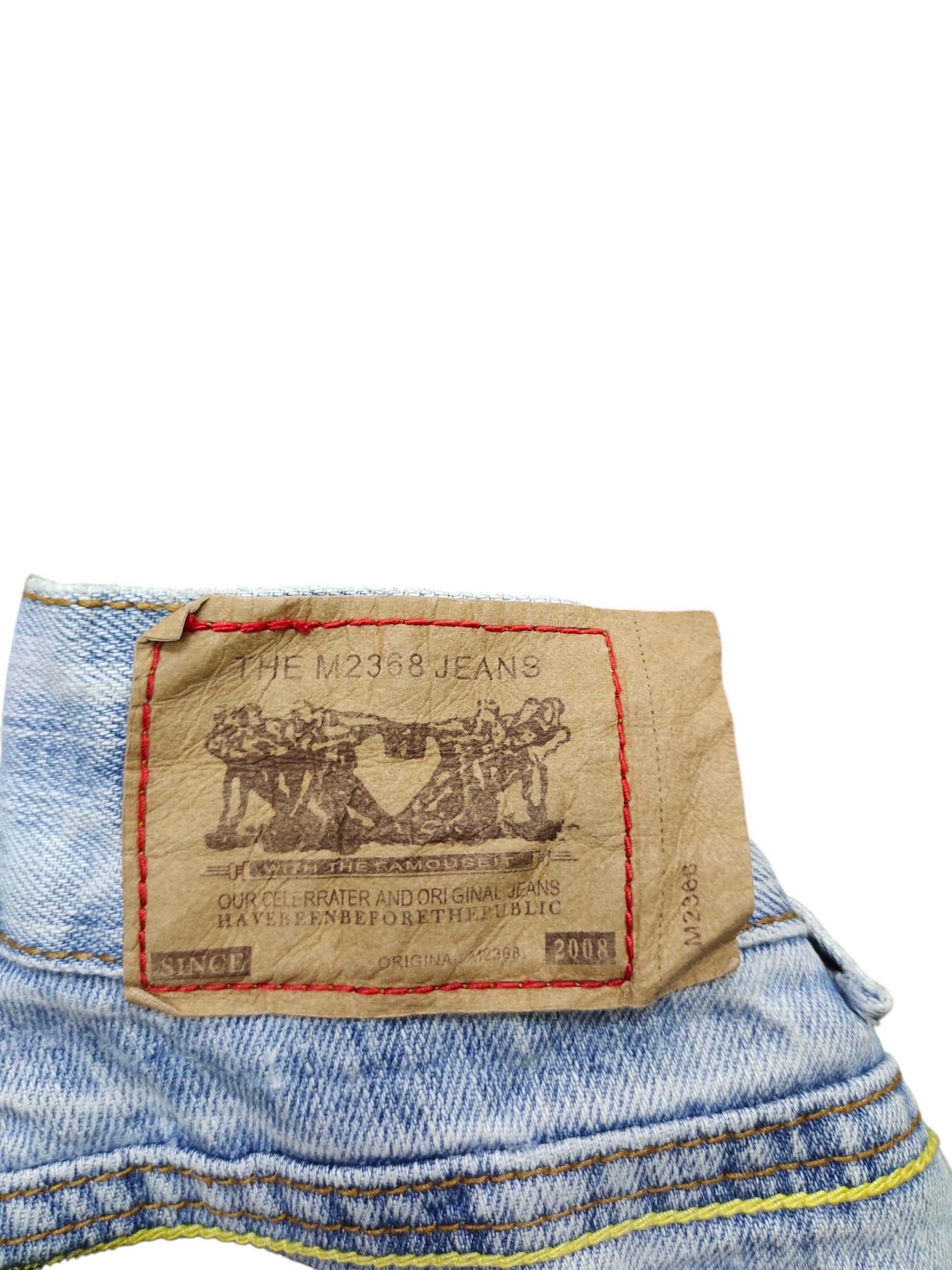 Hysteric Glamour × Undercover Japanese Brand Clef De Sol Clawmark Distress Faded Jeans Size US 29 - 10 Thumbnail