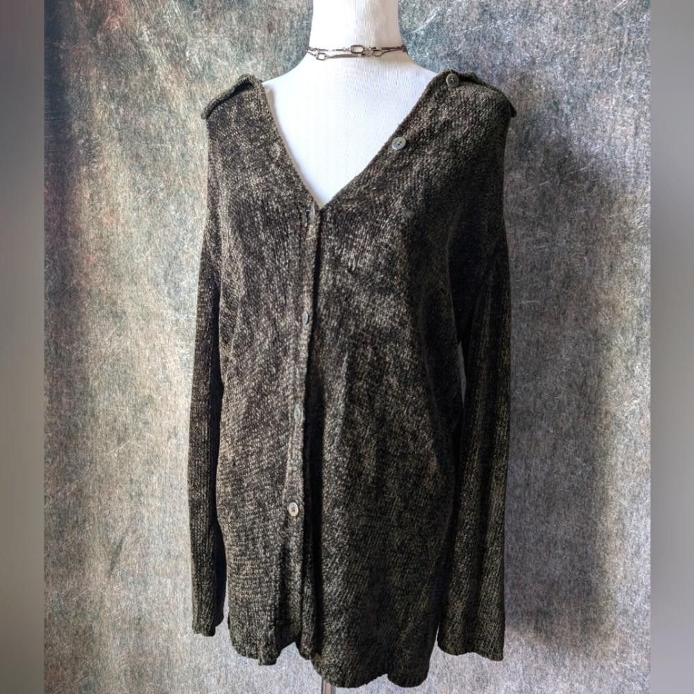 DKNY Vintage 90s DKNY Rayon Knit Button Front Cardigan Size S / US 4 / IT 40 - 4 Thumbnail