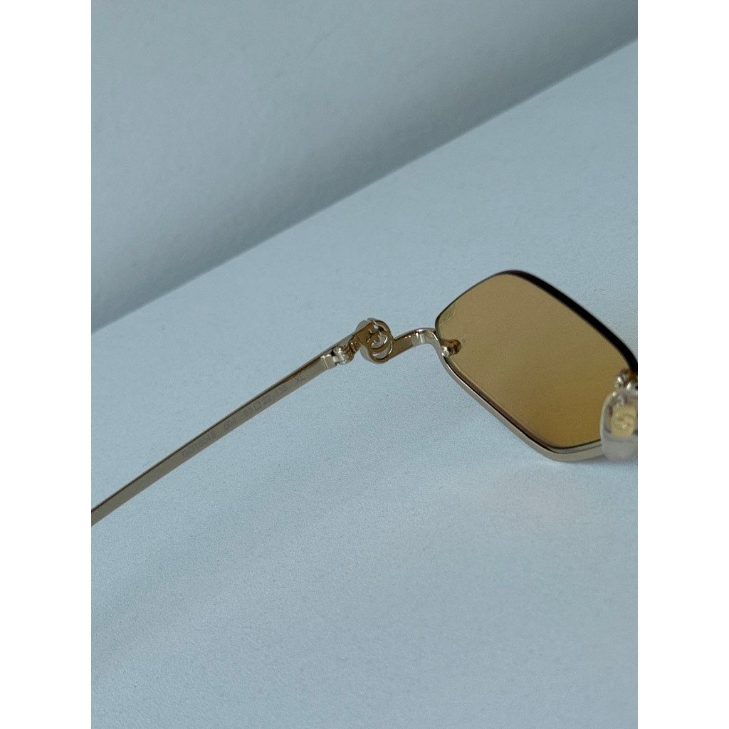 Gucci NEW Gucci GG1604S Gold Cat Eye Logo Mirror Sunglasses $720 Size ONE SIZE - 11 Thumbnail
