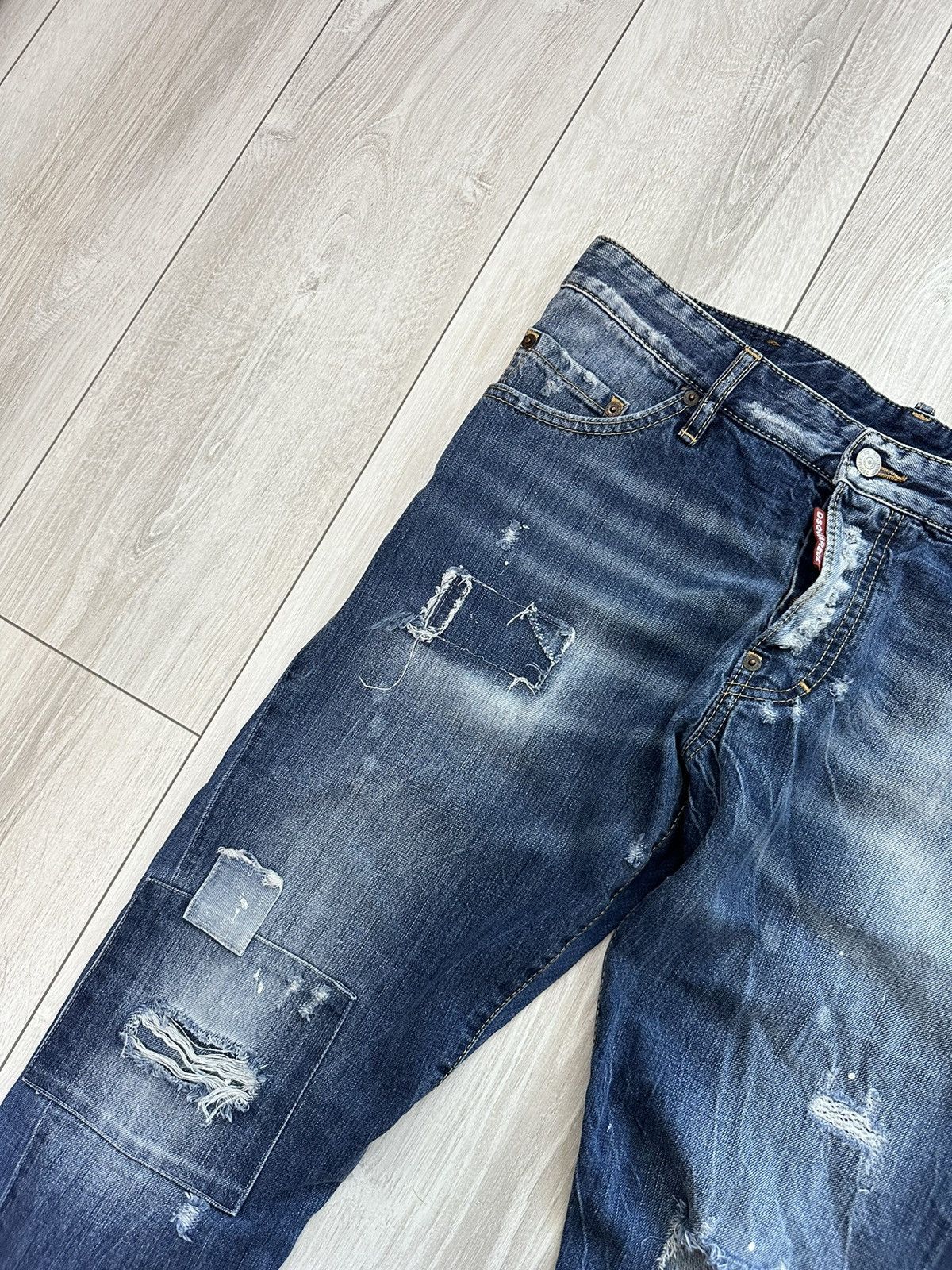 Dsquared2 Dsquared2 Sexy Twist Distressed Denim Jeans Pants (A031) Size US 34 / EU 50 - 3 Thumbnail