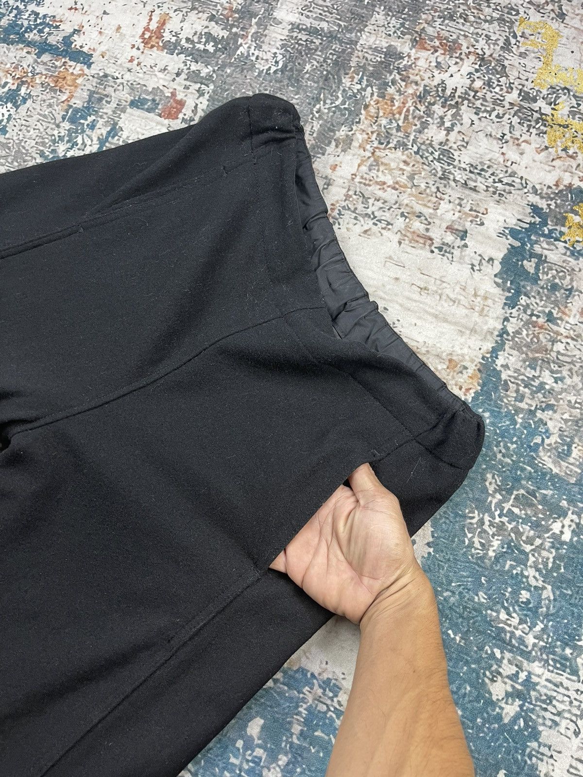 Lemaire × Uniqlo Lemaire 3 Quarter Wide Leg Wool Pants Size 32" / US 10 / IT 46 - 4 Thumbnail
