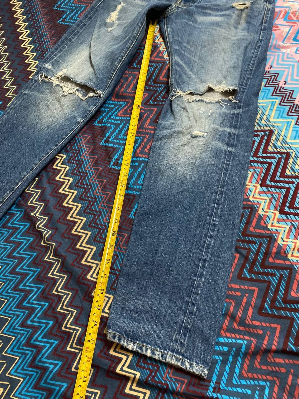 G-Star × Vintage Vintage G-Star Raw Distressed Tapered Jeans G-star 96 Y2K Size US 32 / EU 48 - 5 Thumbnail