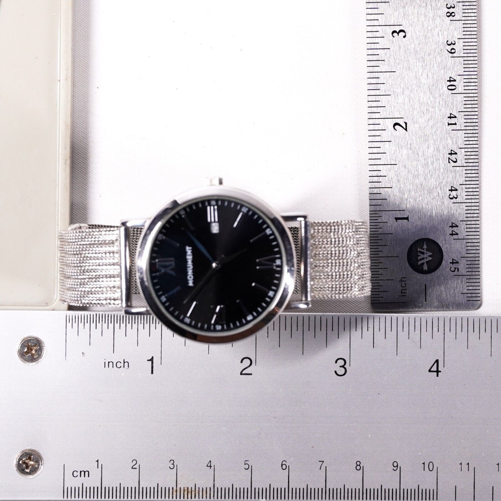 Other 10" Monument Metal Wrist Watch Silver Japanese Quartz Size ONE SIZE - 12 Thumbnail